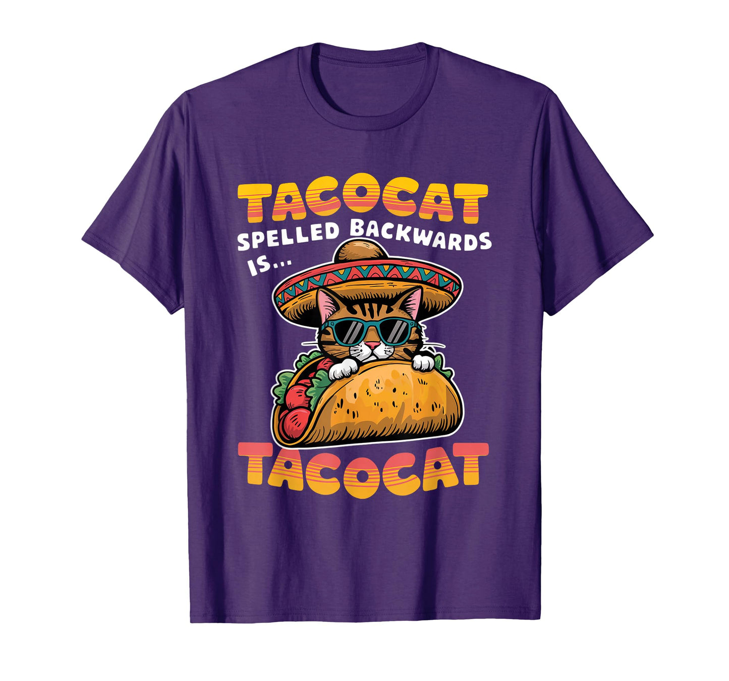 Tacocat Spelled Backwards Shirt Taco Cat Cinco De Mayo T-Shirt