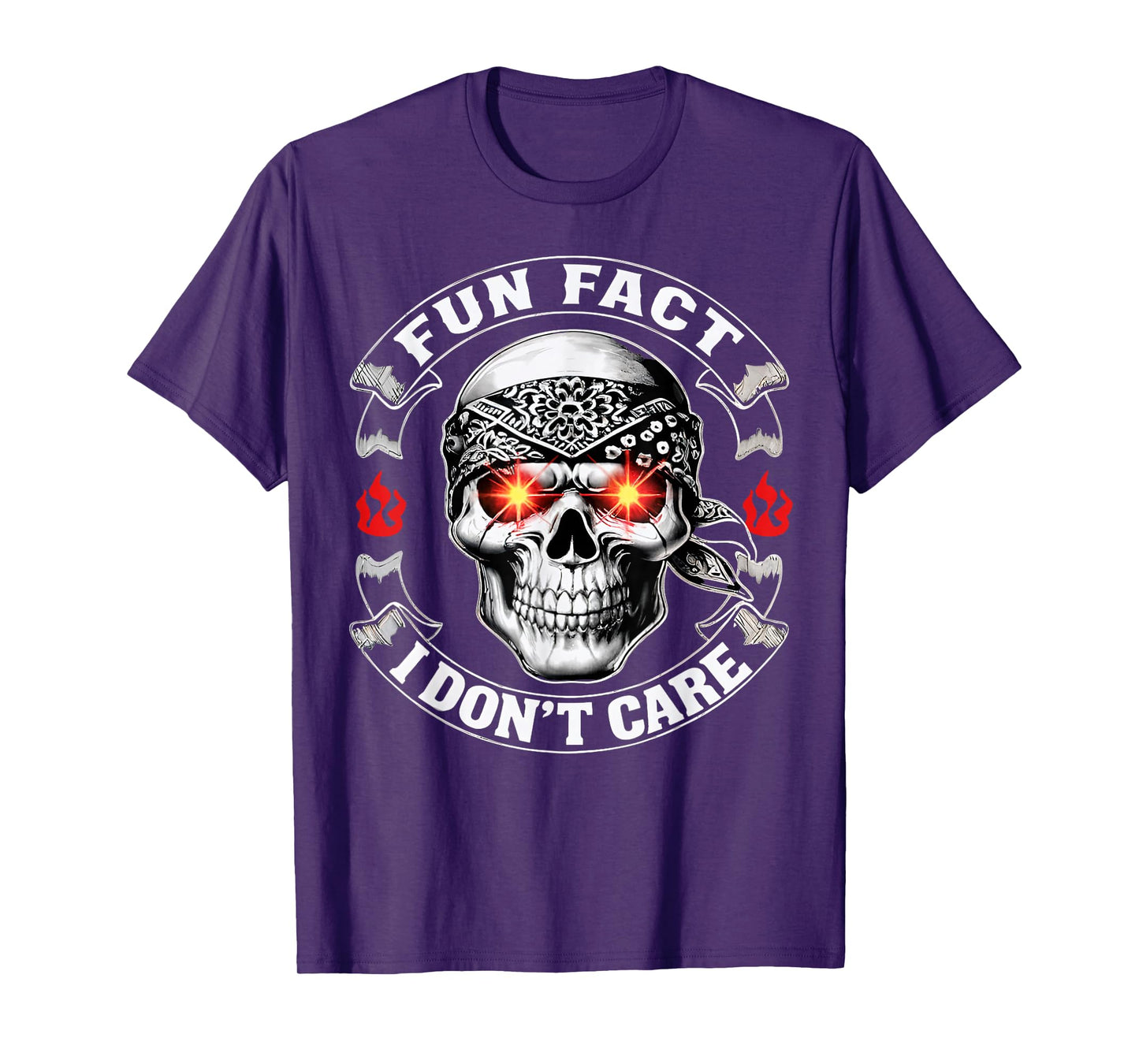 Fun Fact I Don't Care Funny Skeleton Sarcastic T-Shirt