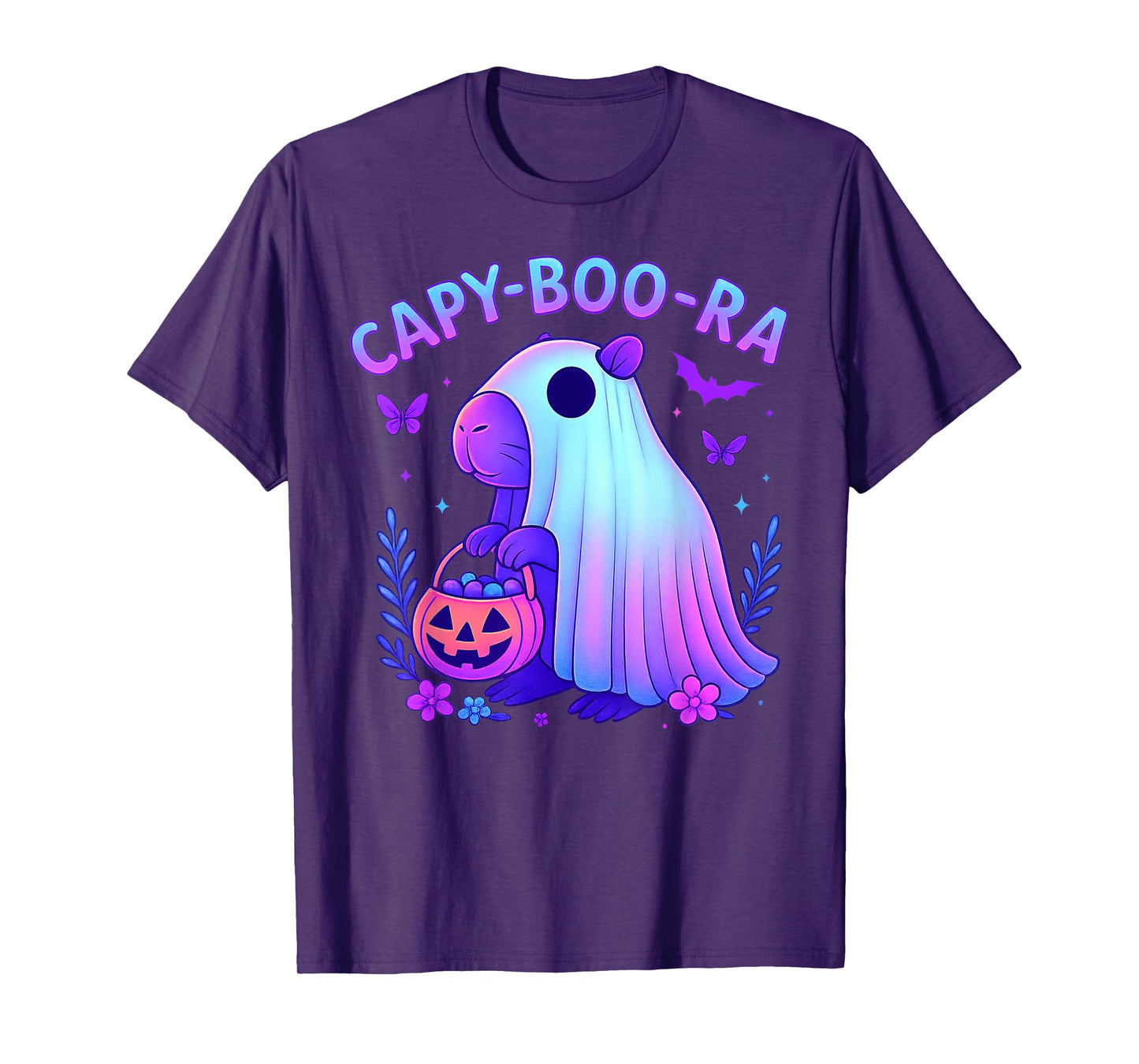 Fun Spooky Capybara Capy-Boo-ra Halloween Ghost Boo Costume T-Shirt