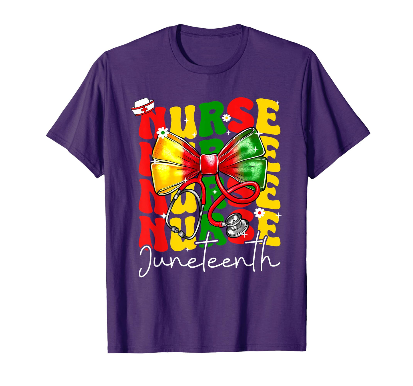 Juneteenth Nurse Black Freedom Day 1865 Black History Month T-Shirt