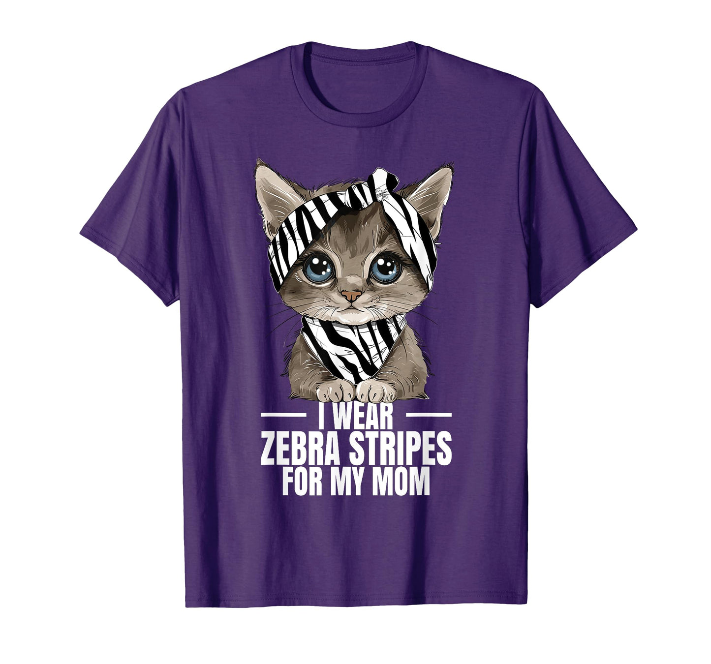 Cat Mom Neuroendocrine Cancer Awareness Kitten Mama T-Shirt