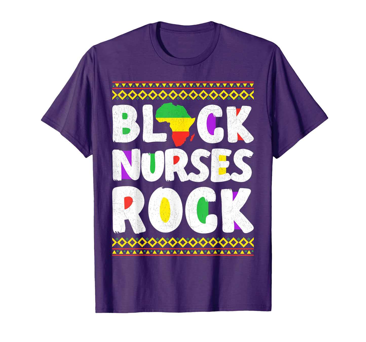 African American Black Nurse Rock Juneteenth T-Shirt