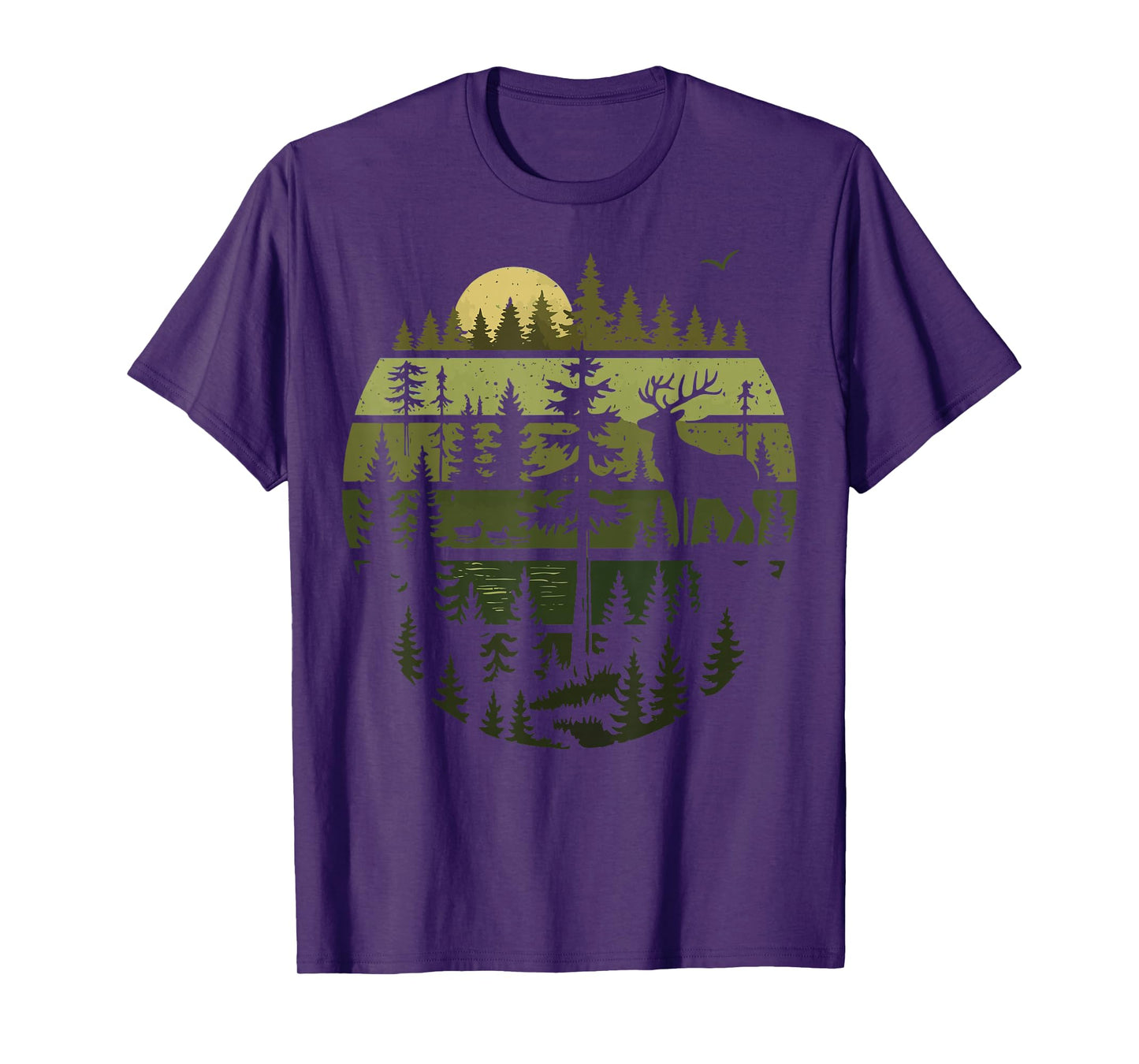 Forest Retro Nature Wildlife Outdoor T-Shirt