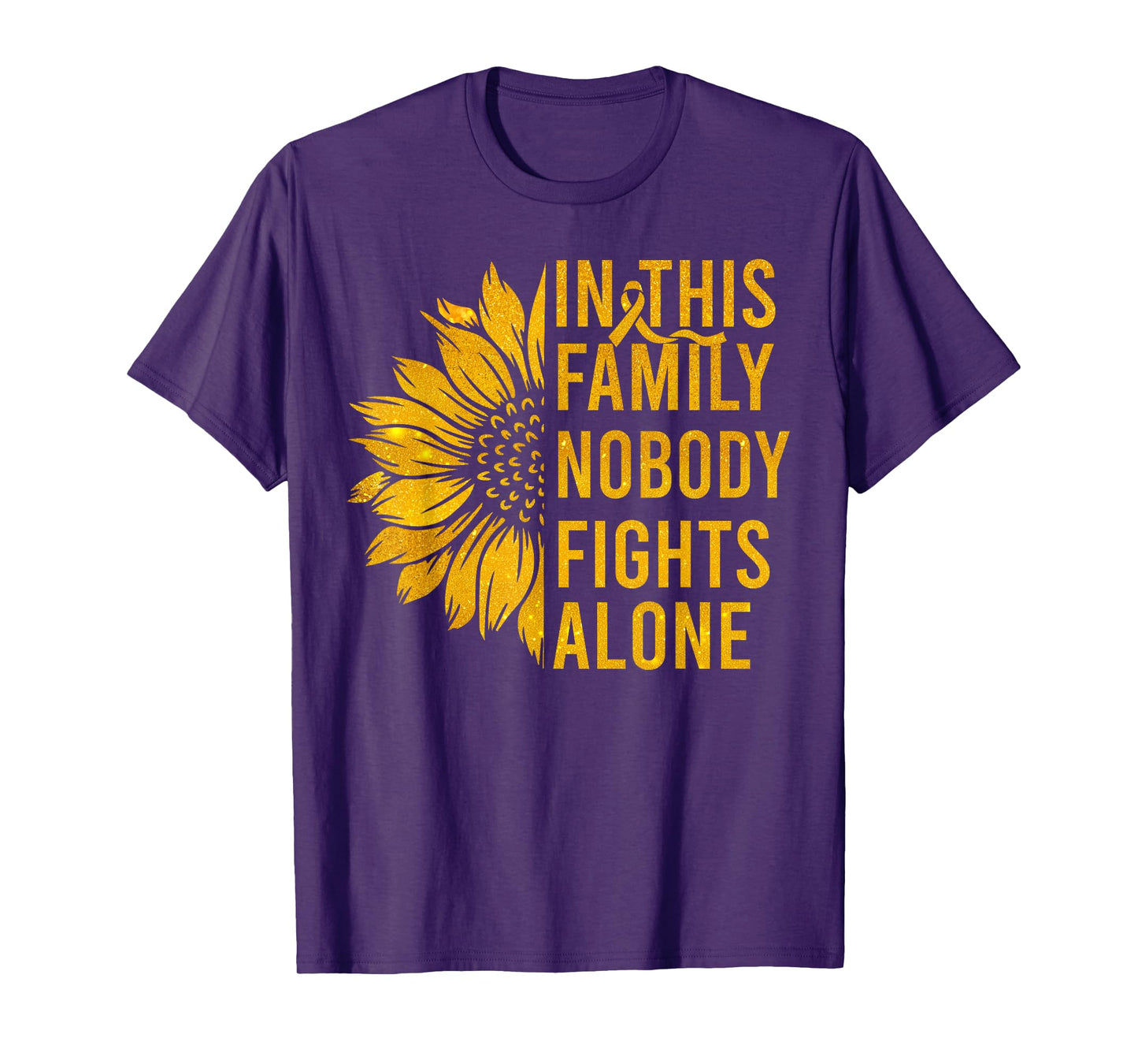Fight Childhood Cancer sunflower Childhood Cancer Awareness T-Shirt