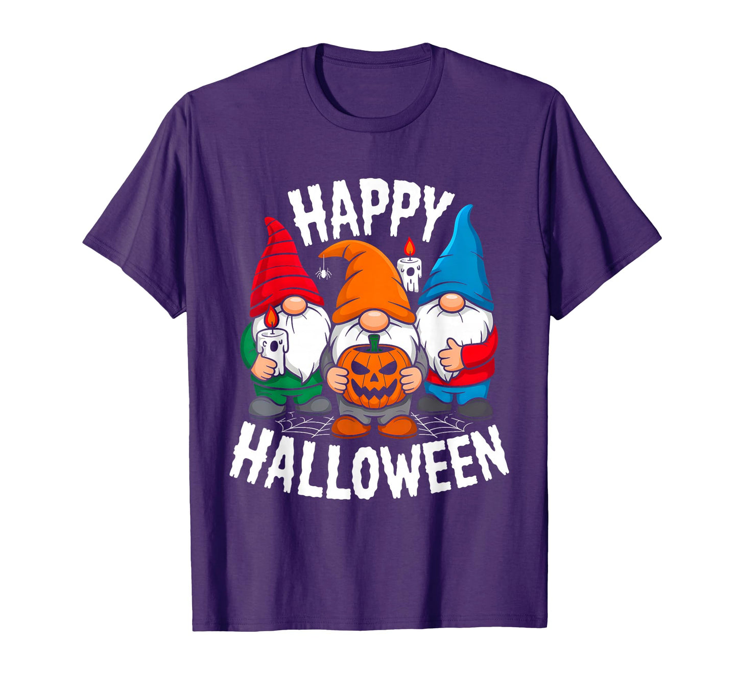 Gnomes Happy Halloween Spooky Pumpkin Gnome Lover Men Women T-Shirt