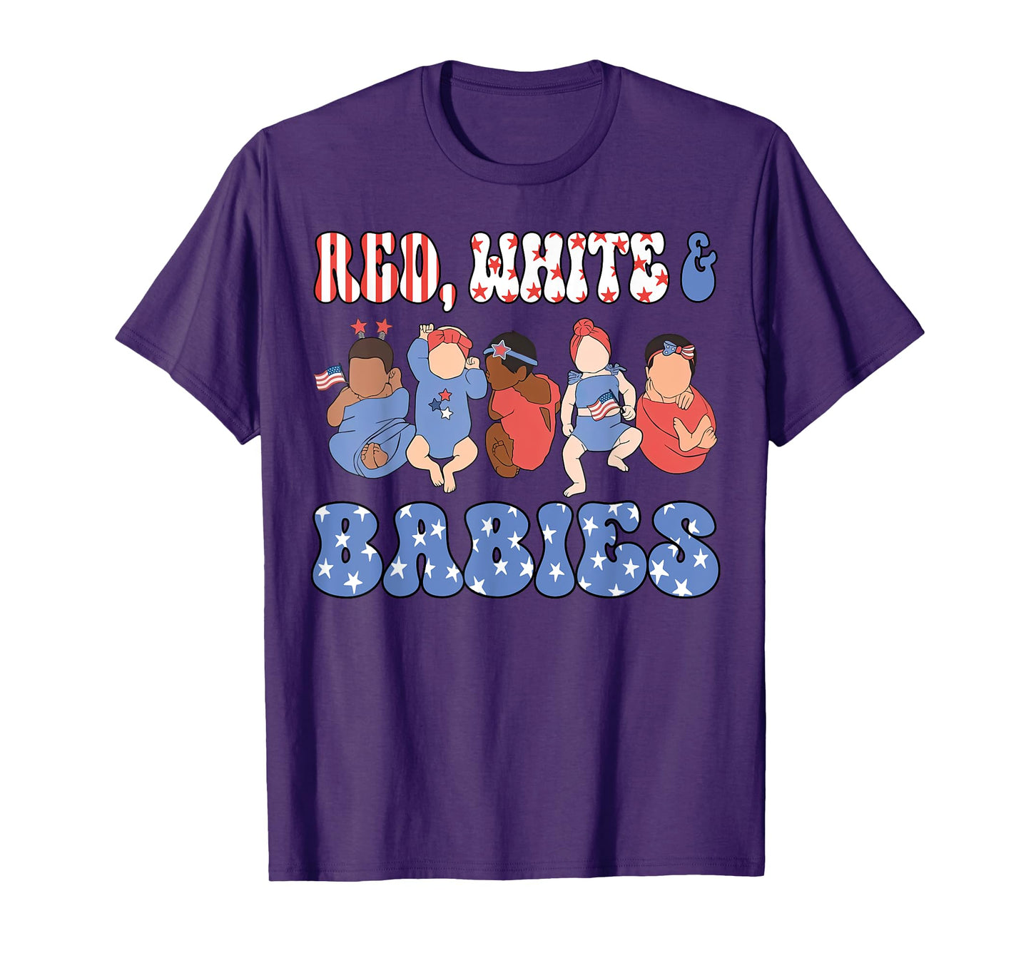 Red White and Babies Labor And Delivery Nurse 4th Of July T-Shirt
