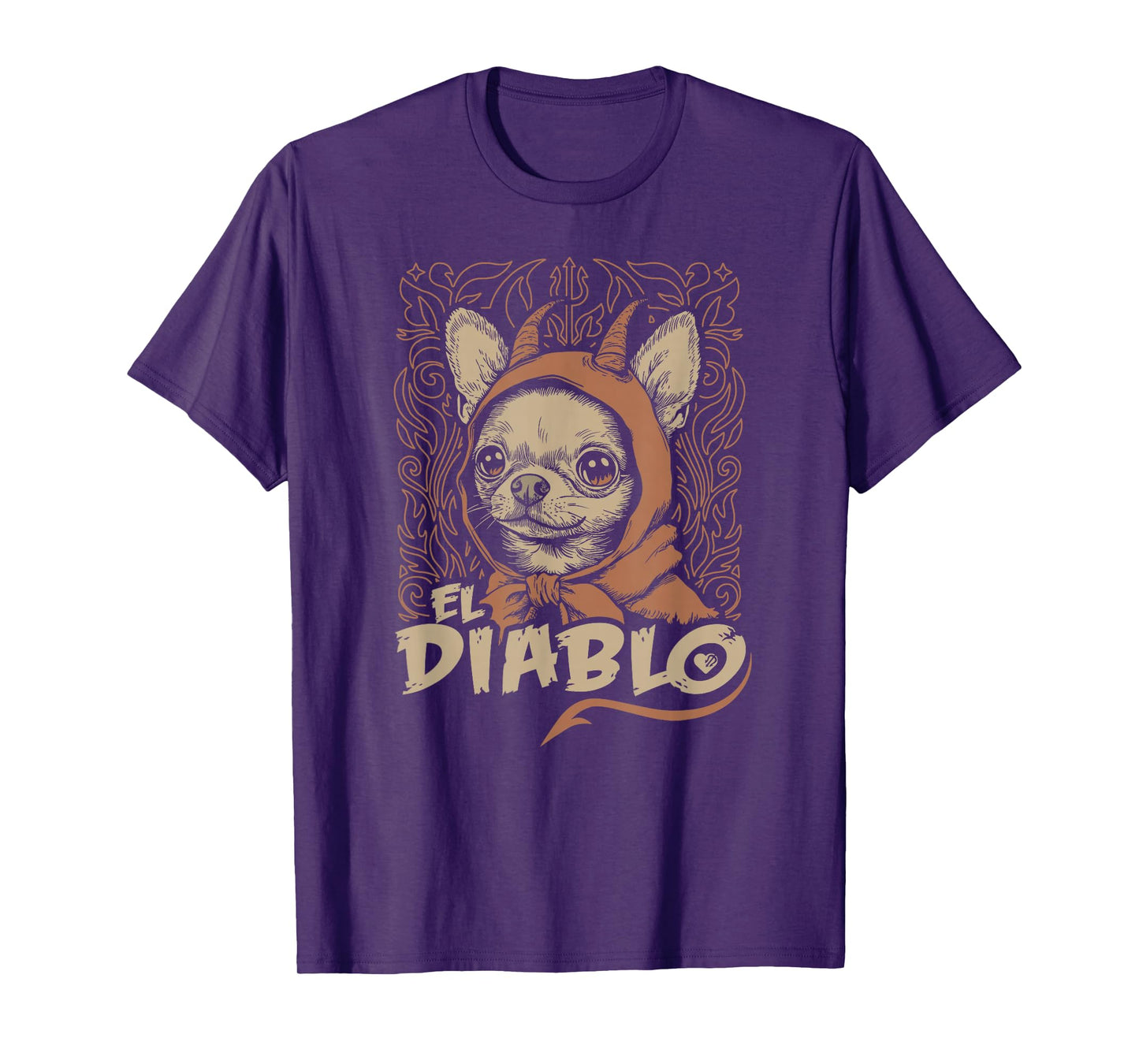 Funny Chihuahua El Diablo Cute Little Devil Vintage Dog T-Shirt