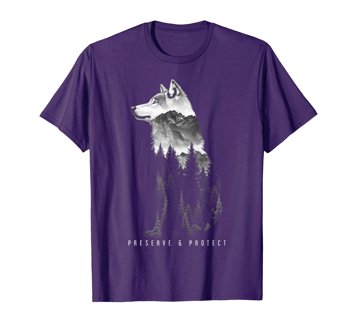 Wolf Preserve & Protect Nature Lover Animal T-Shirt