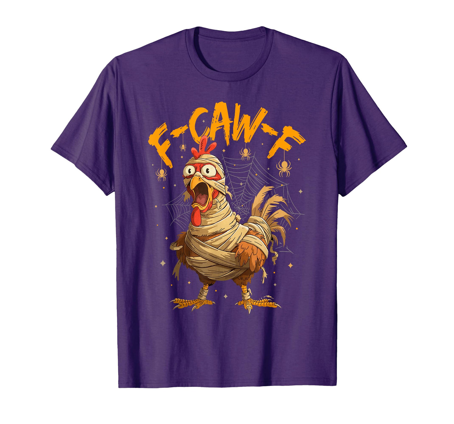 F-Caw-F Funny Chicken Mummy Halloween Humor F-Caw-F Meme T-Shirt