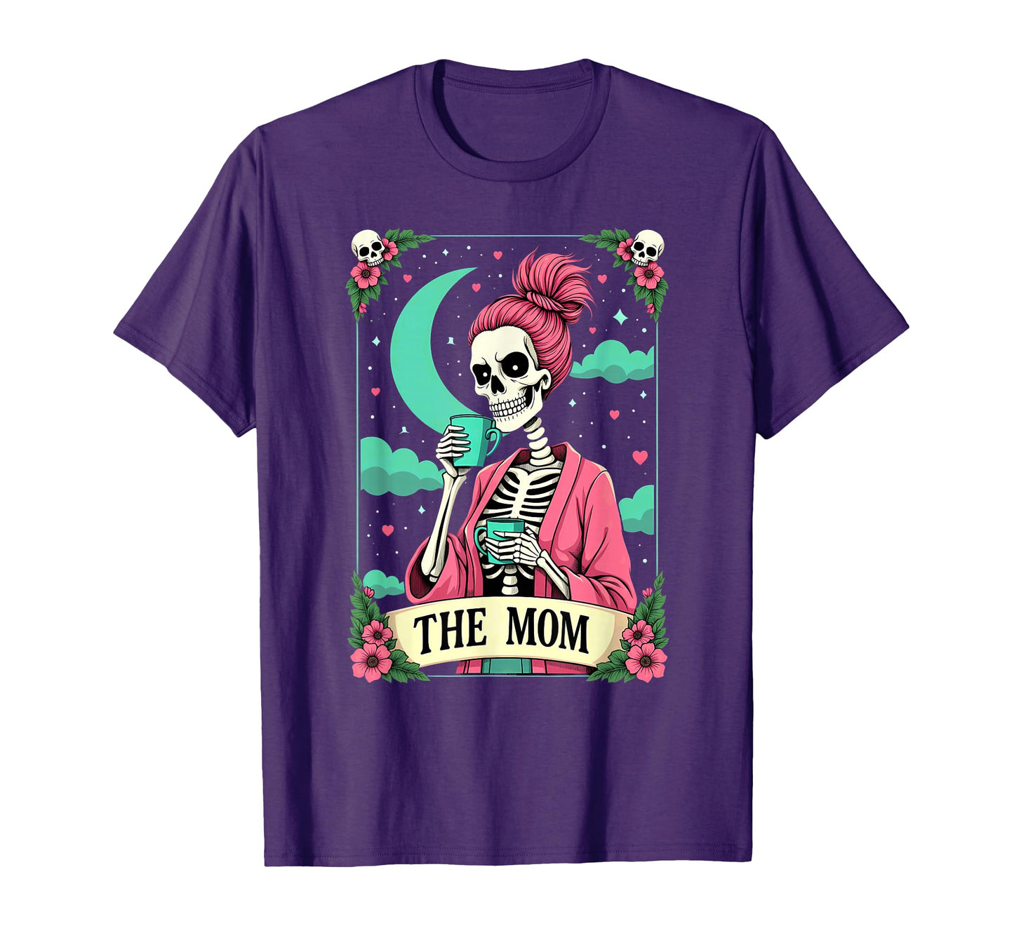 Gothic Tarot Card The Mom Skeleton Coffee T-Shirt