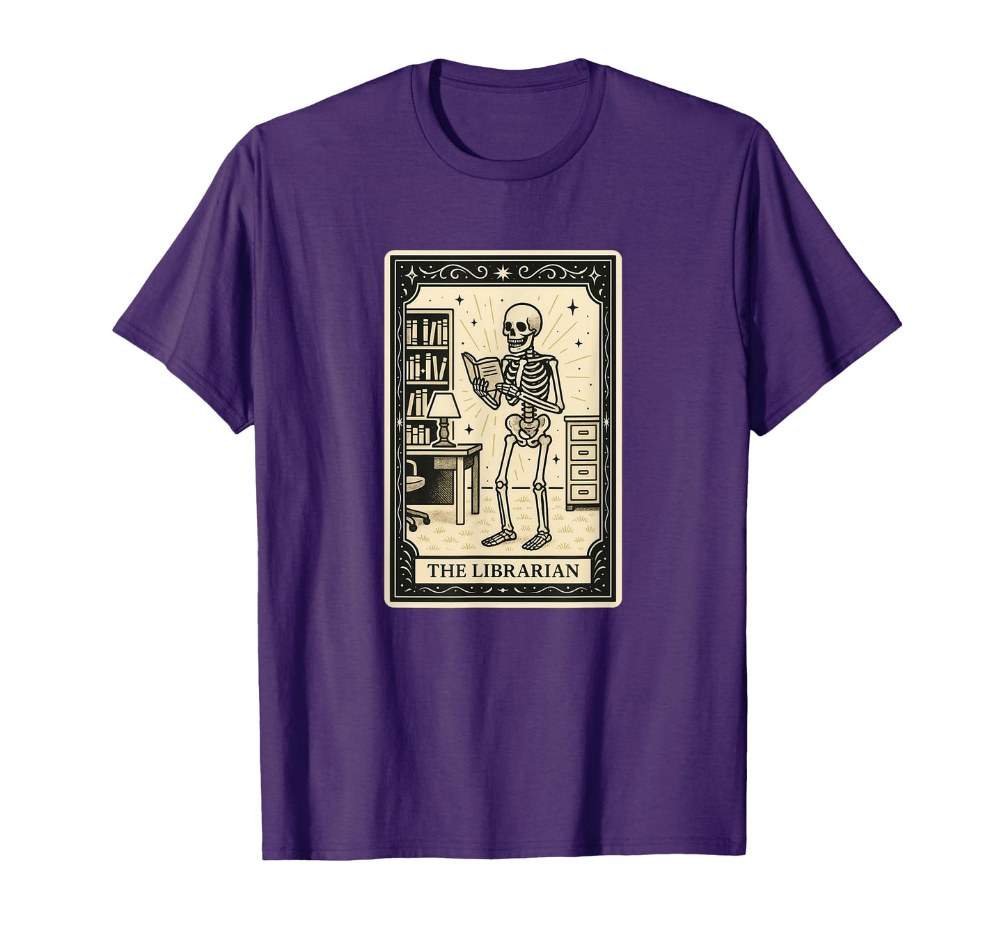 The Librarian Tarot Card - Spooky Gothic Library Books Read T-Shirt