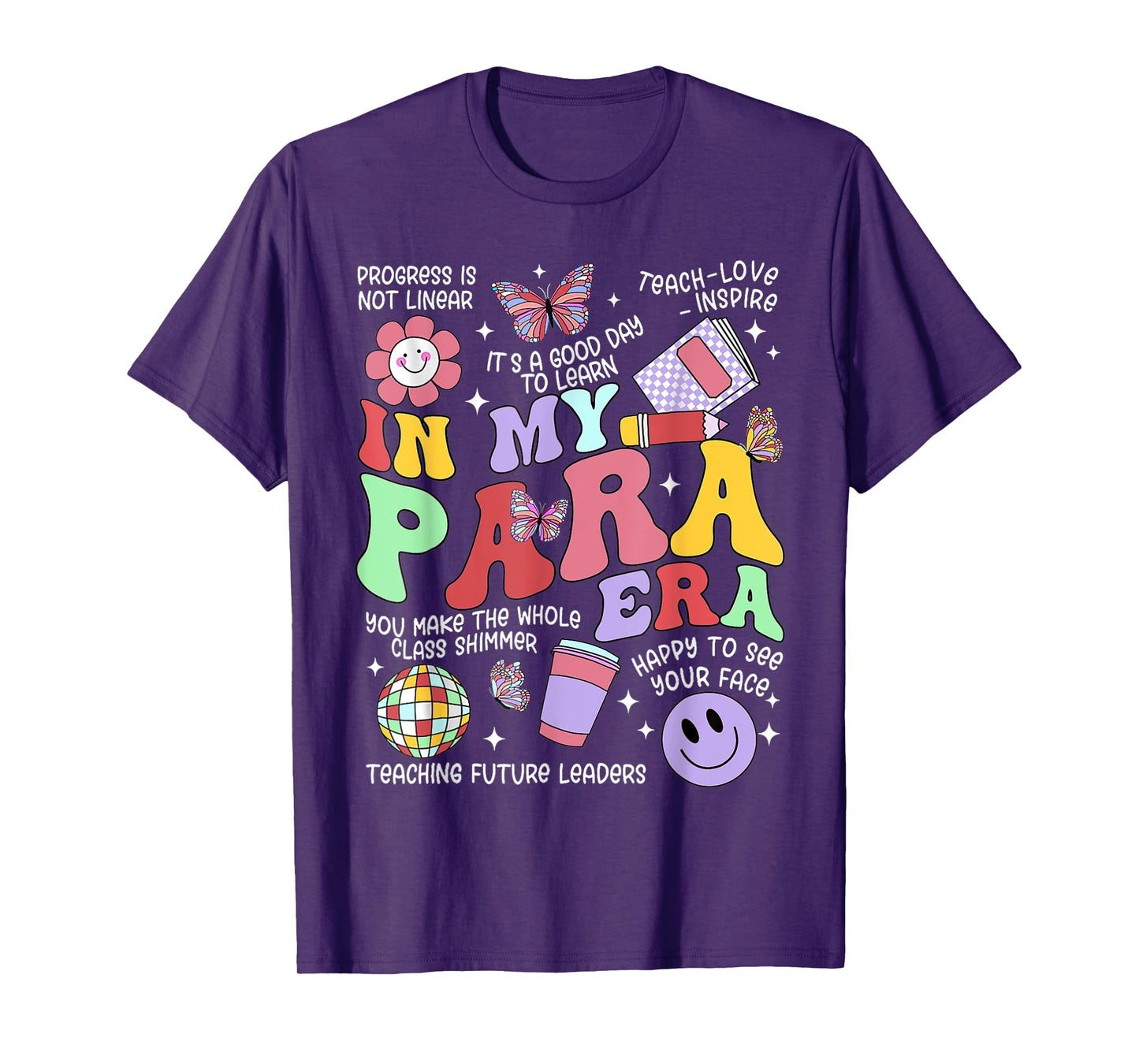 Vintage In My Para Era Groovy Paraprofessional Paraeducator T-Shirt