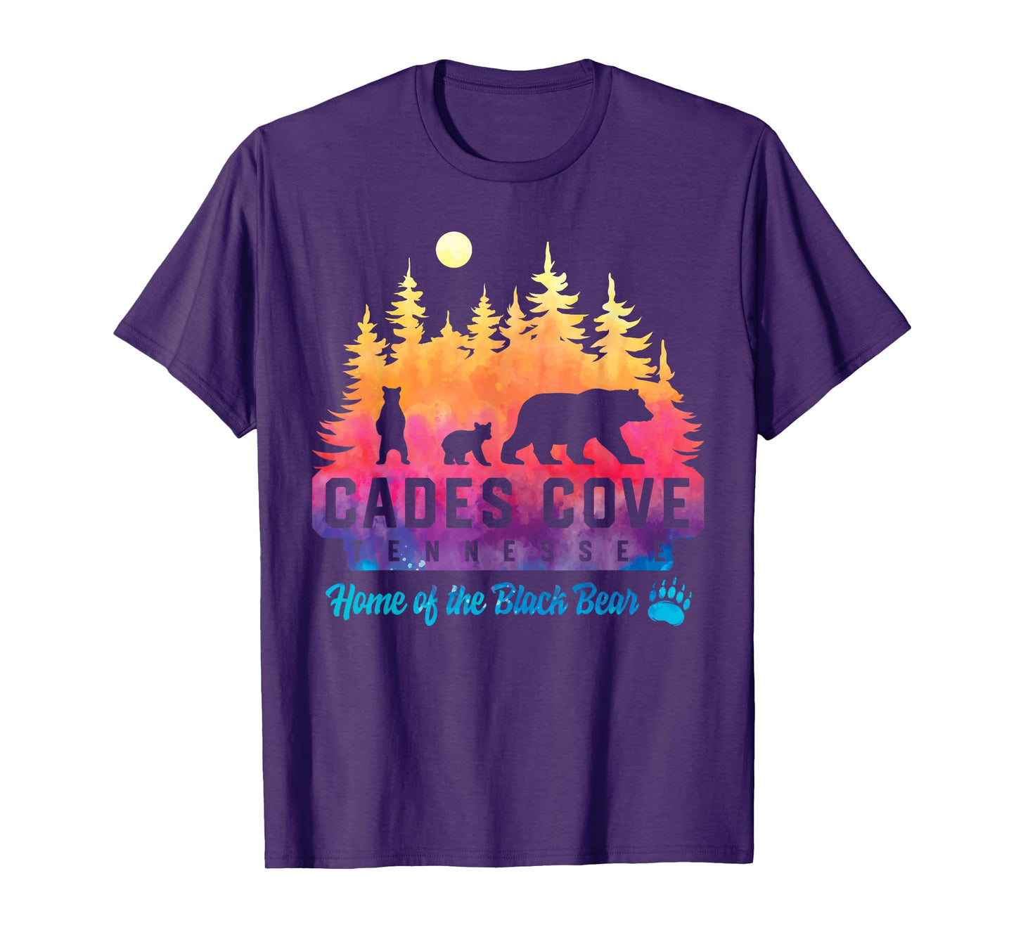Cades Cove Tennessee Bear Great Smoky Mountains Tie Dye T-Shirt