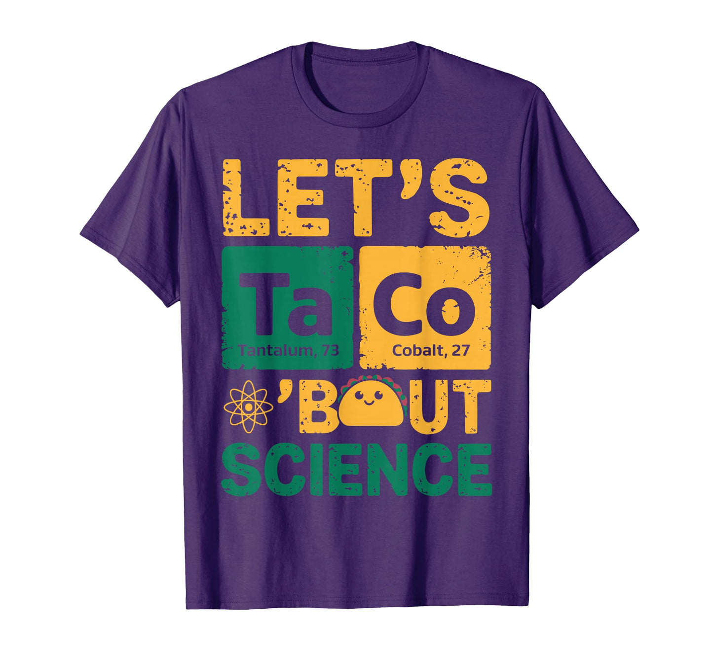 Lets Tacos Bout Science Funny Taco Day Fiesta Party Mexican T-Shirt