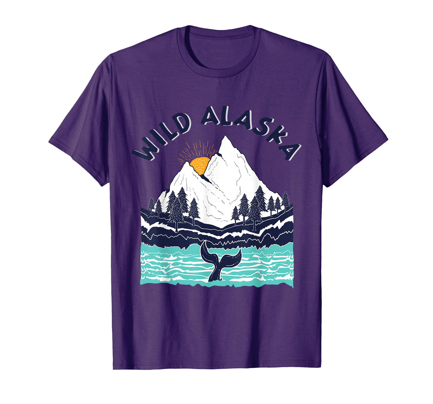 Vintage Alaska Wild Landscape Humpback Whale T-Shirt