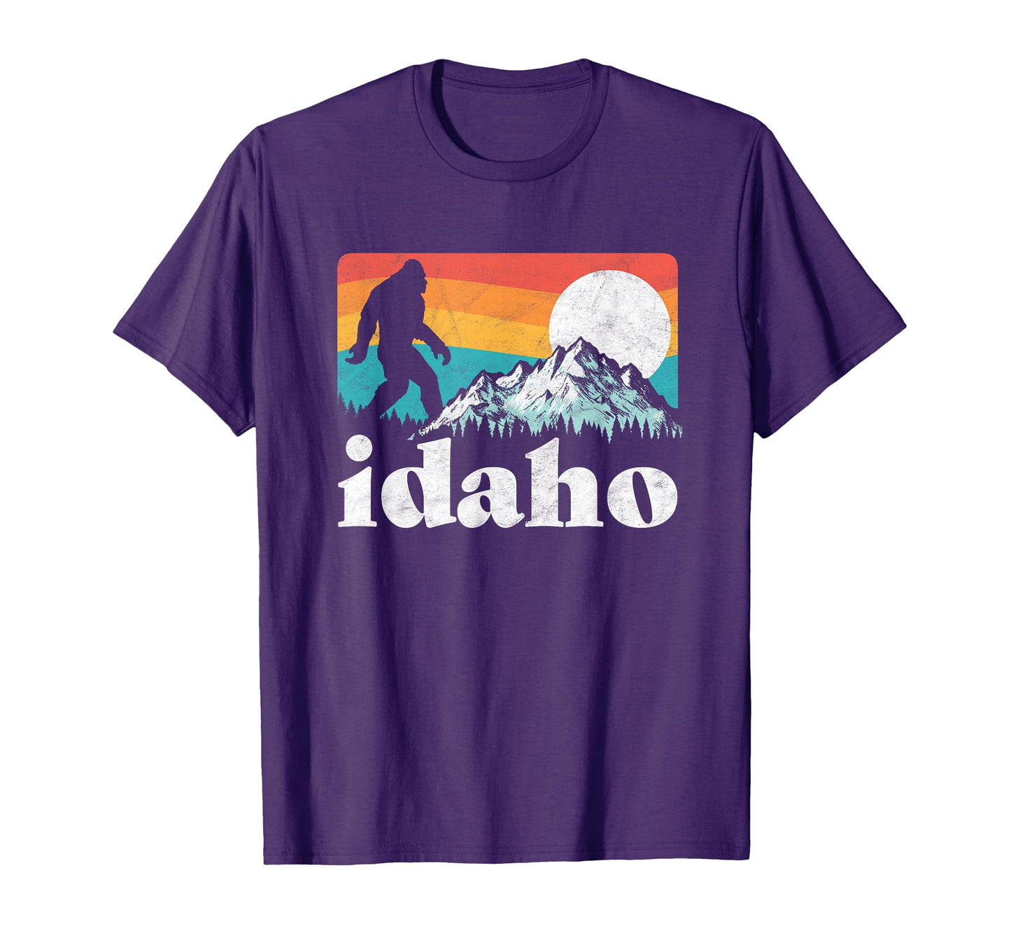 Idaho Bigfoot & Retro Mountains Tee T-Shirt