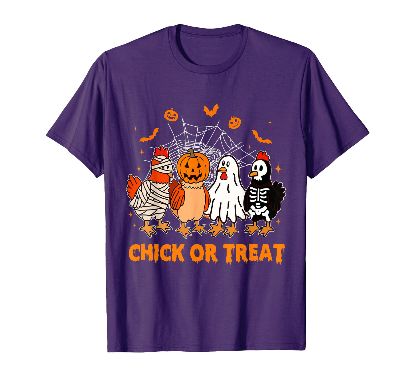 Funny Chick Or Treat Chickens Ghost Witchy Halloween Costume T-Shirt