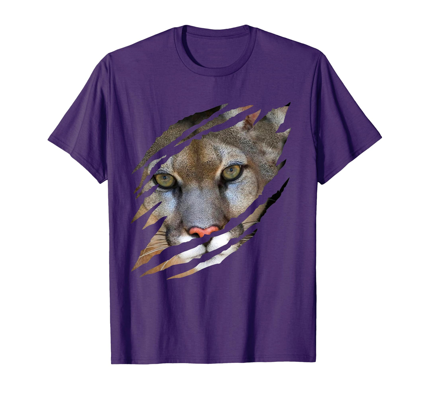 Mountain Lion Puma Cougar Claws Scratch Ripping Graphic T-Shirt