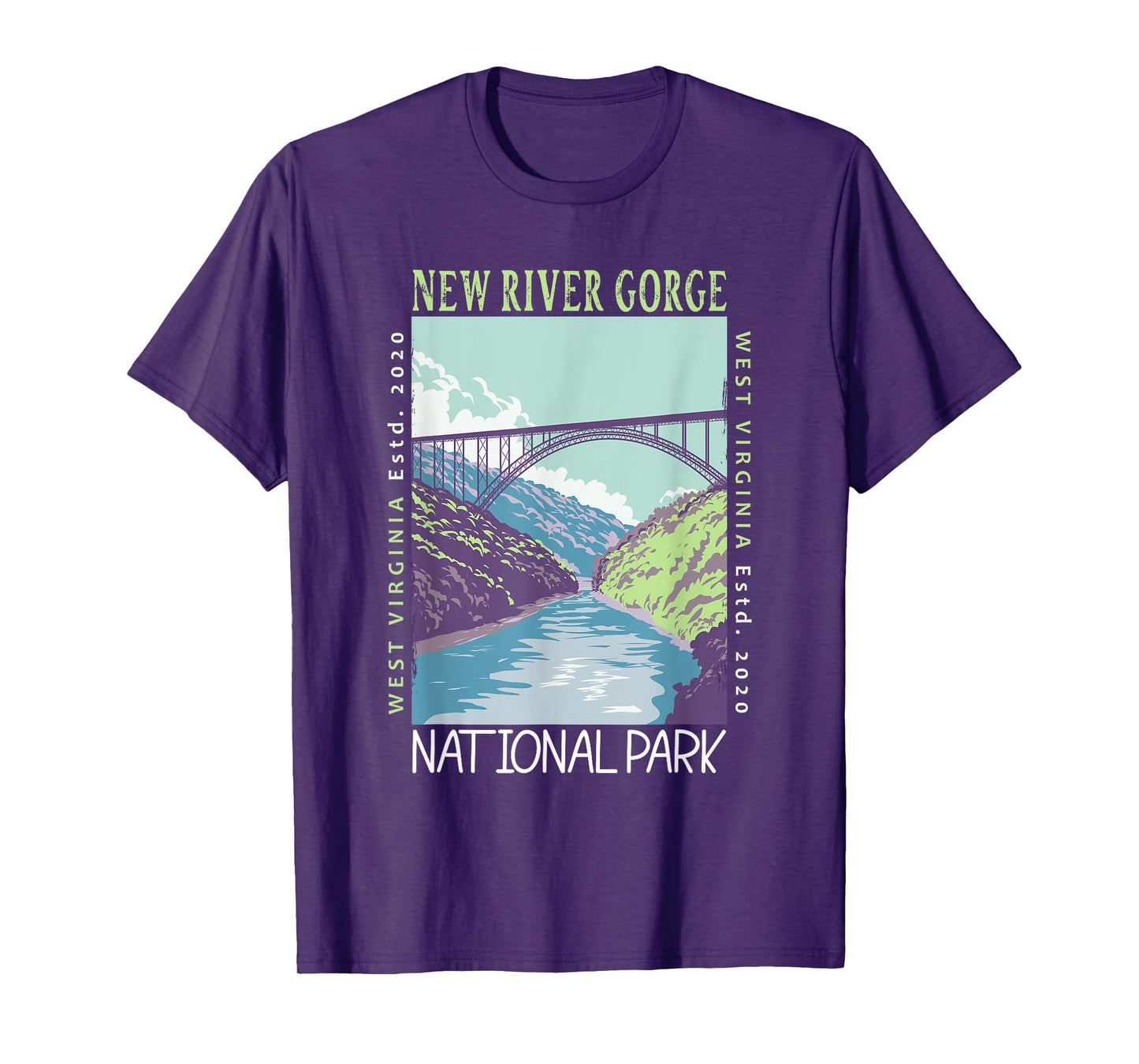 New River Gorge National Park Bridge Distressed Vintage T-Shirt