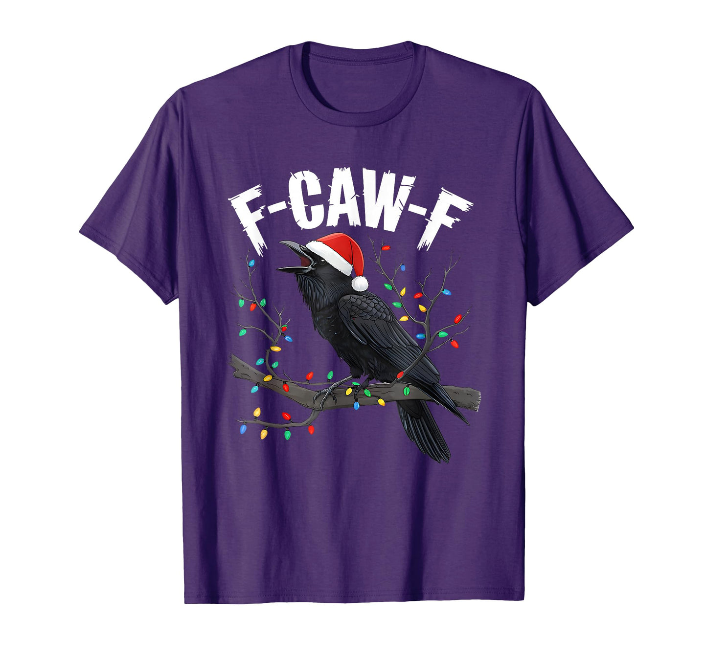 F-Caw-F Black Crow Christmas, F-Caw-F Black Bird Christmas T-Shirt