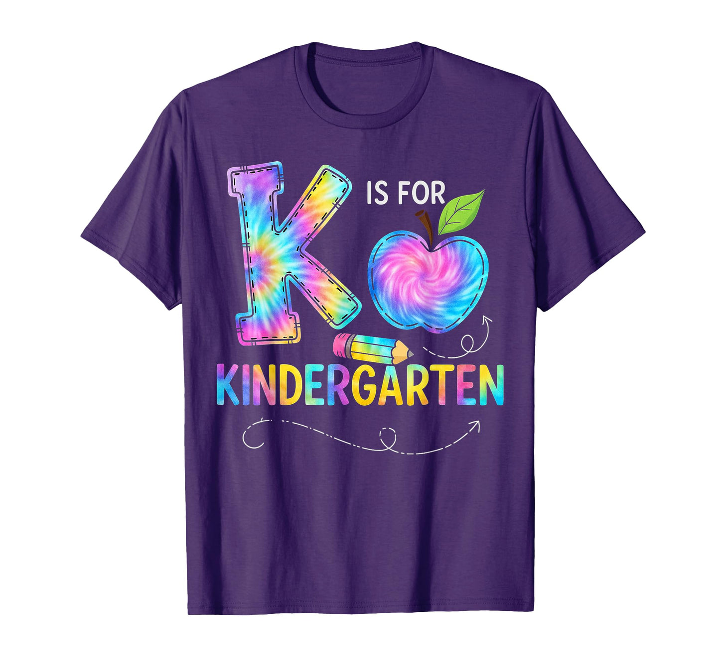 K Is For Kindergarten Teacher Tie Dye Back to School Kinder T-Shirt