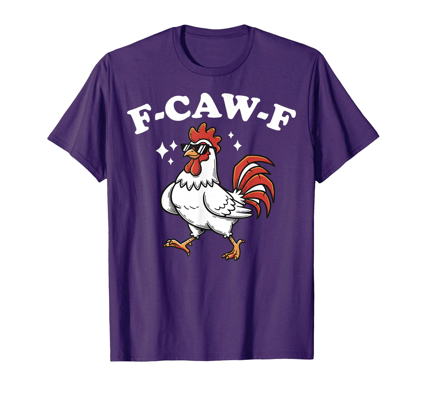 F-Caw-F Funny Chicken Cartoon Farm Humor Fcawf T-Shirt
