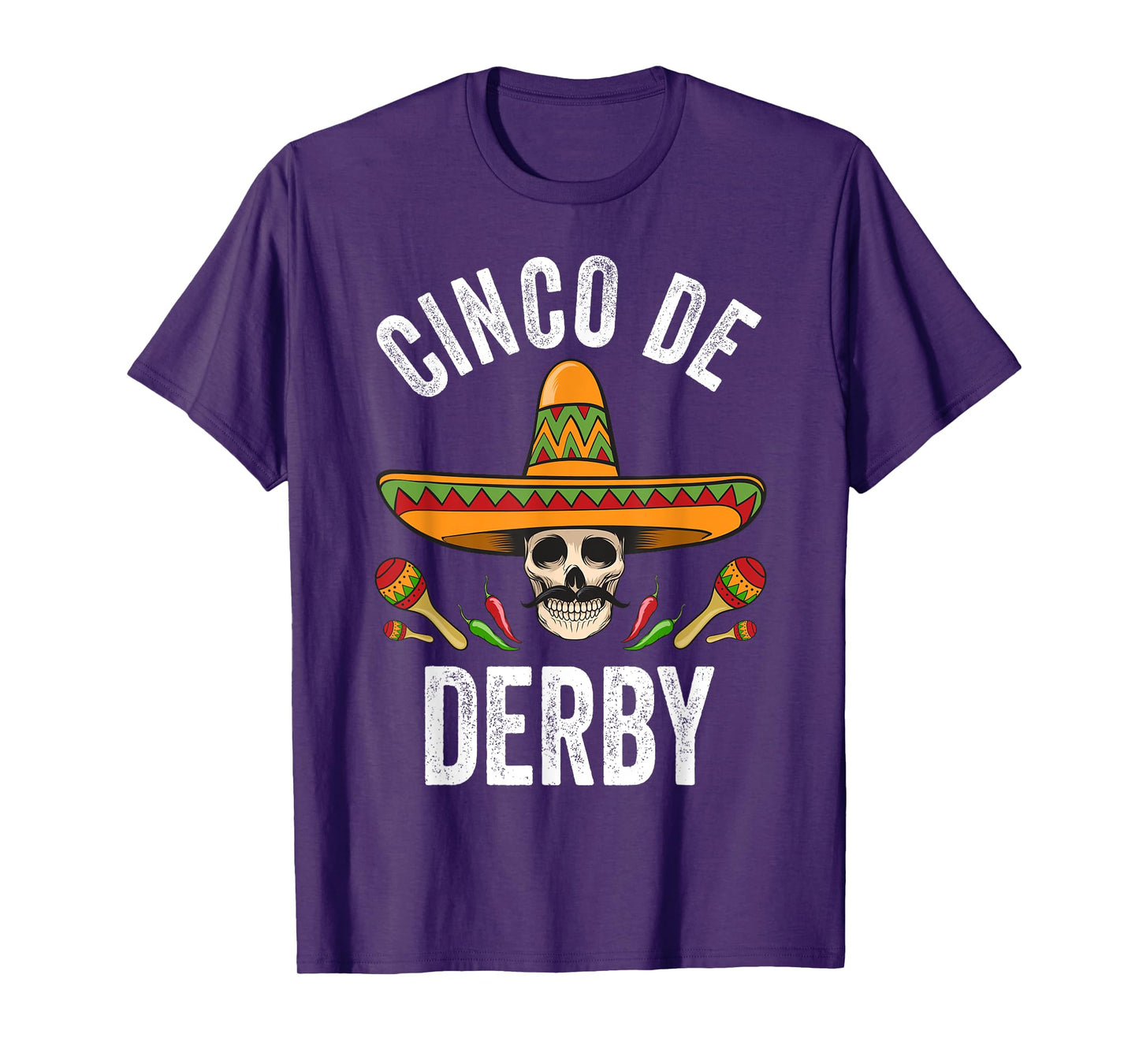 Cinco De Derby Shirt Funny Mexican Skull Cinco De Mayo T-Shirt