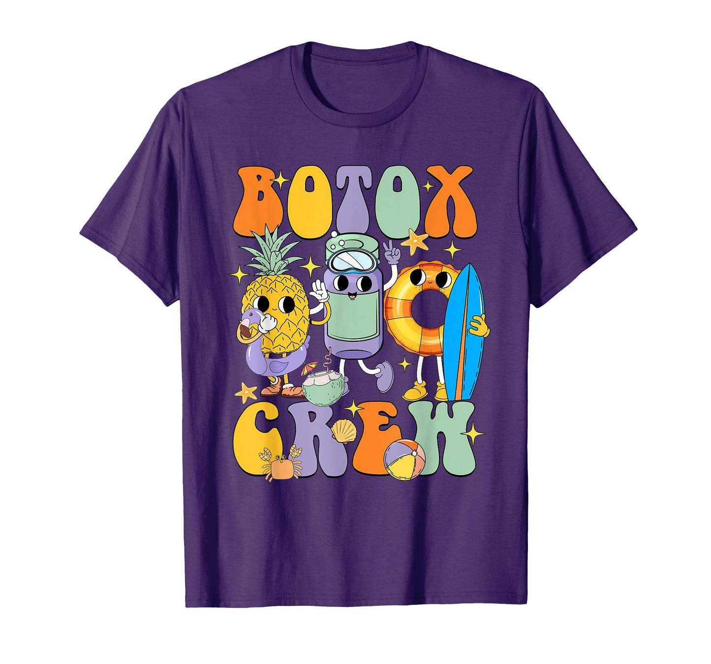Botox Crew Summer Vibes Cosmetic Nurse Aesthetic Injector T-Shirt