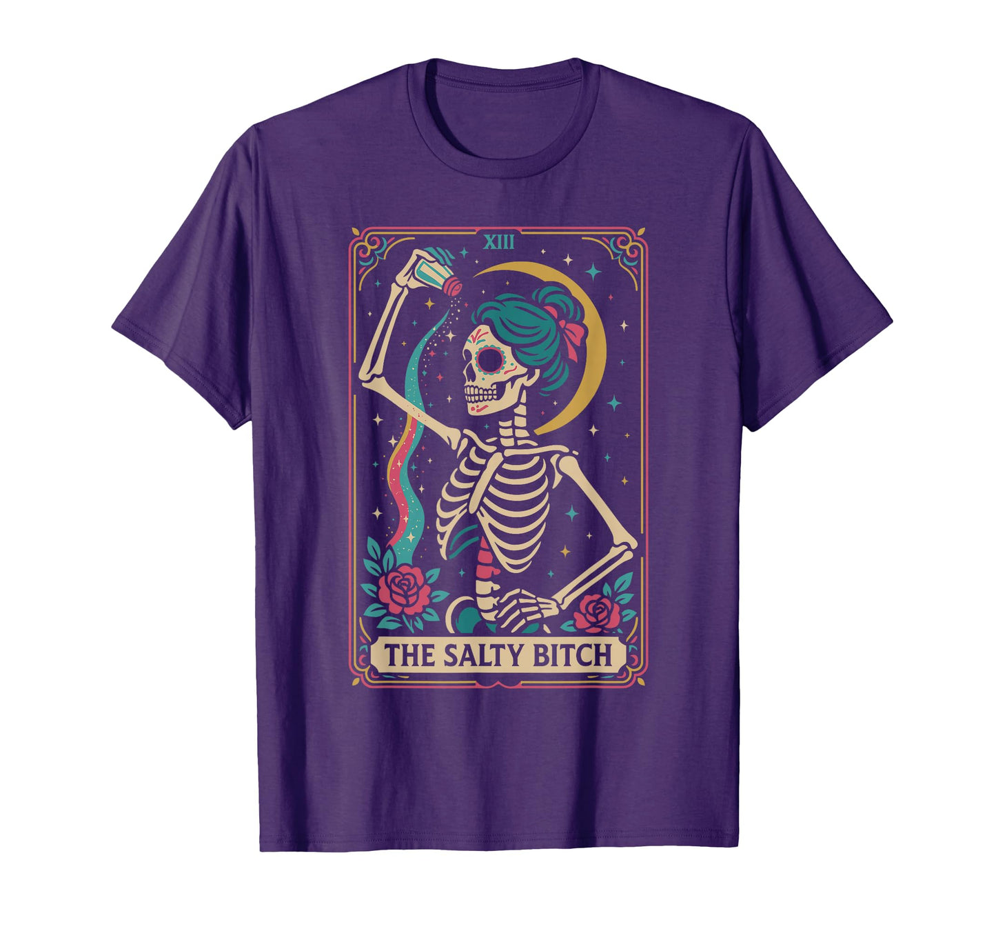 The Salty Bitch Tarot Card Skeleton T-Shirt