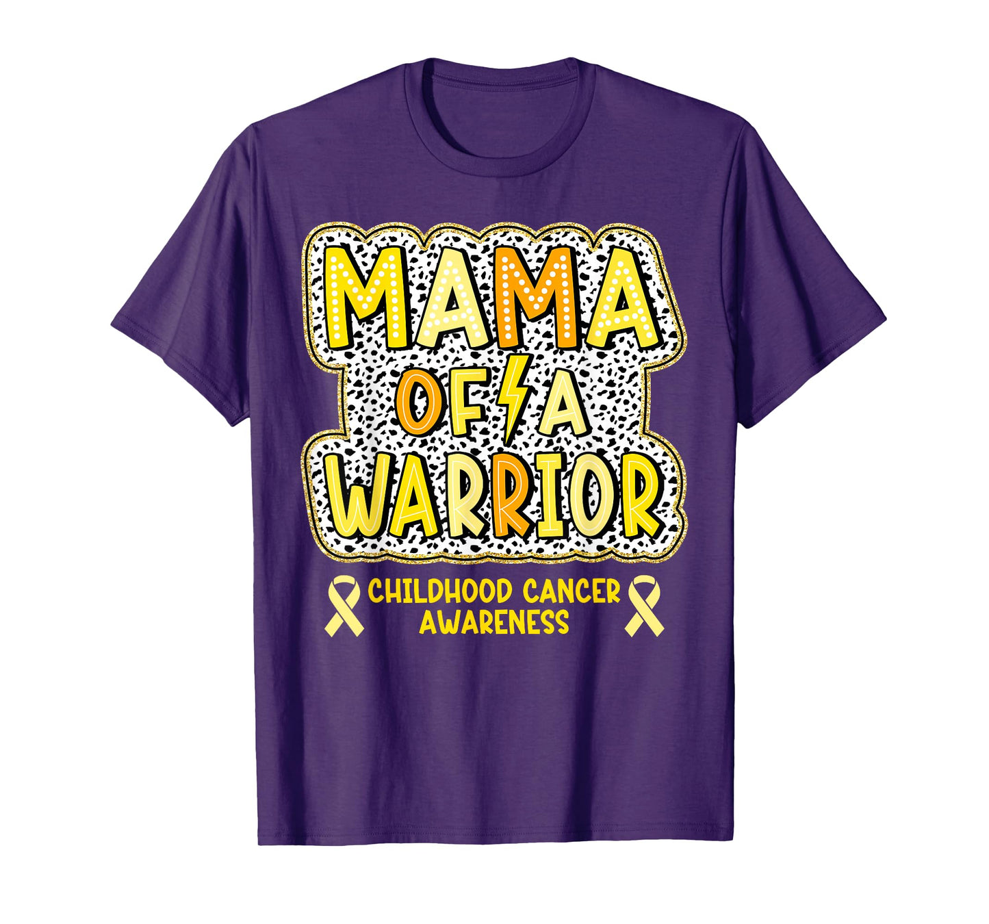 Childhood Cancer Awareness Mom of A Warrior Gold Ribbon T-Shirt