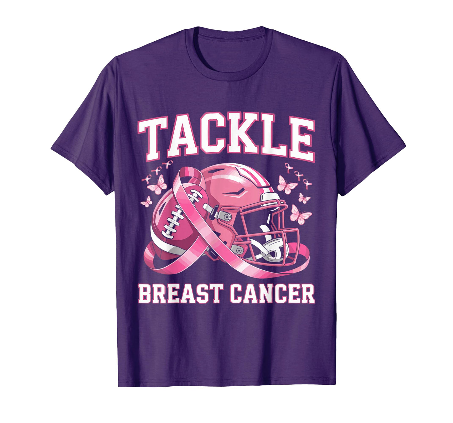 Tackle Breast Cancer Awareness American Football T-Shirt