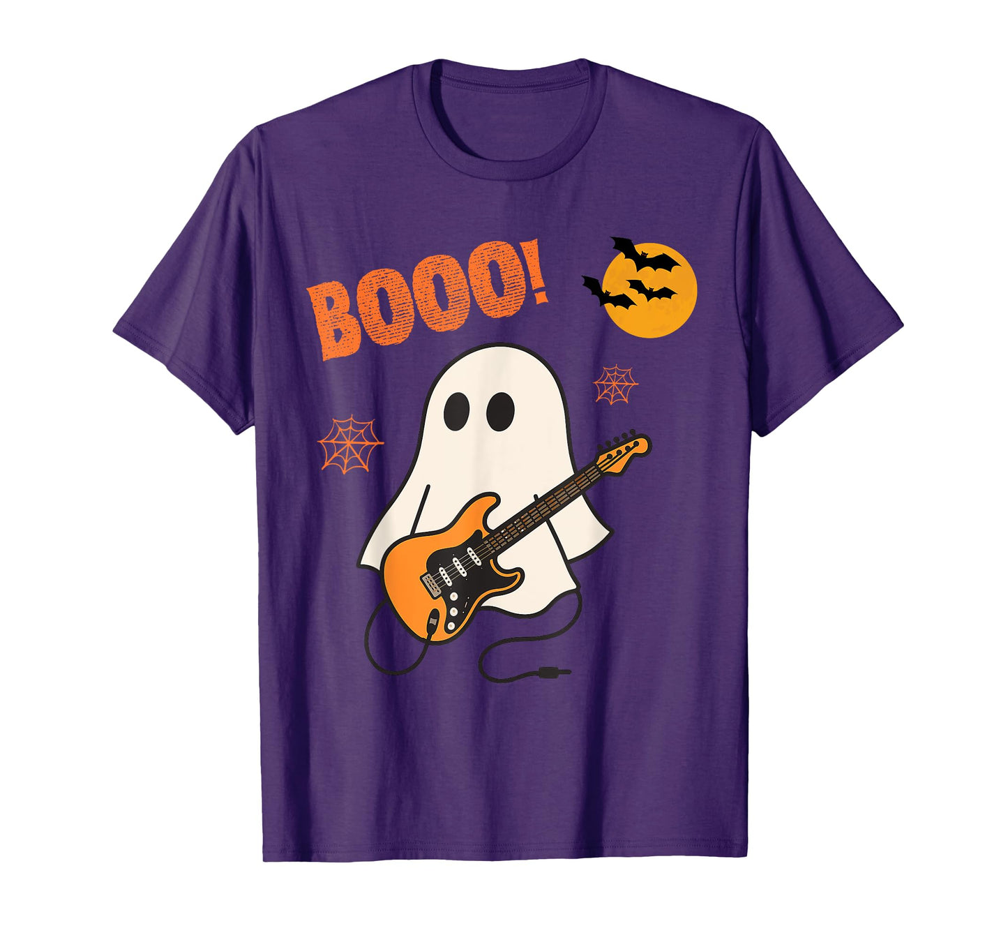 Vintage Halloween Spooky Guitar Rock Funny Skeleton Costume T-Shirt