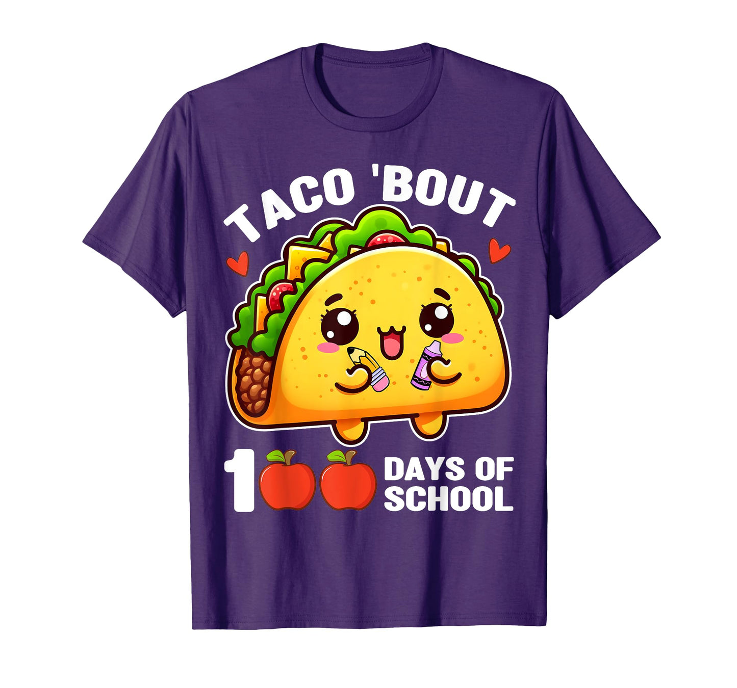 Funny Taco Bout 100 Days of School 100th Day Of School Kids T-Shirt