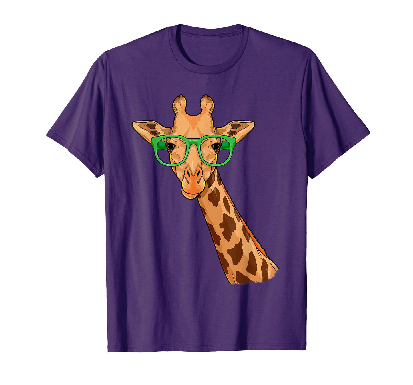 Hipster Giraffe Glasses Funny Zoo Animal African Safari T-Shirt