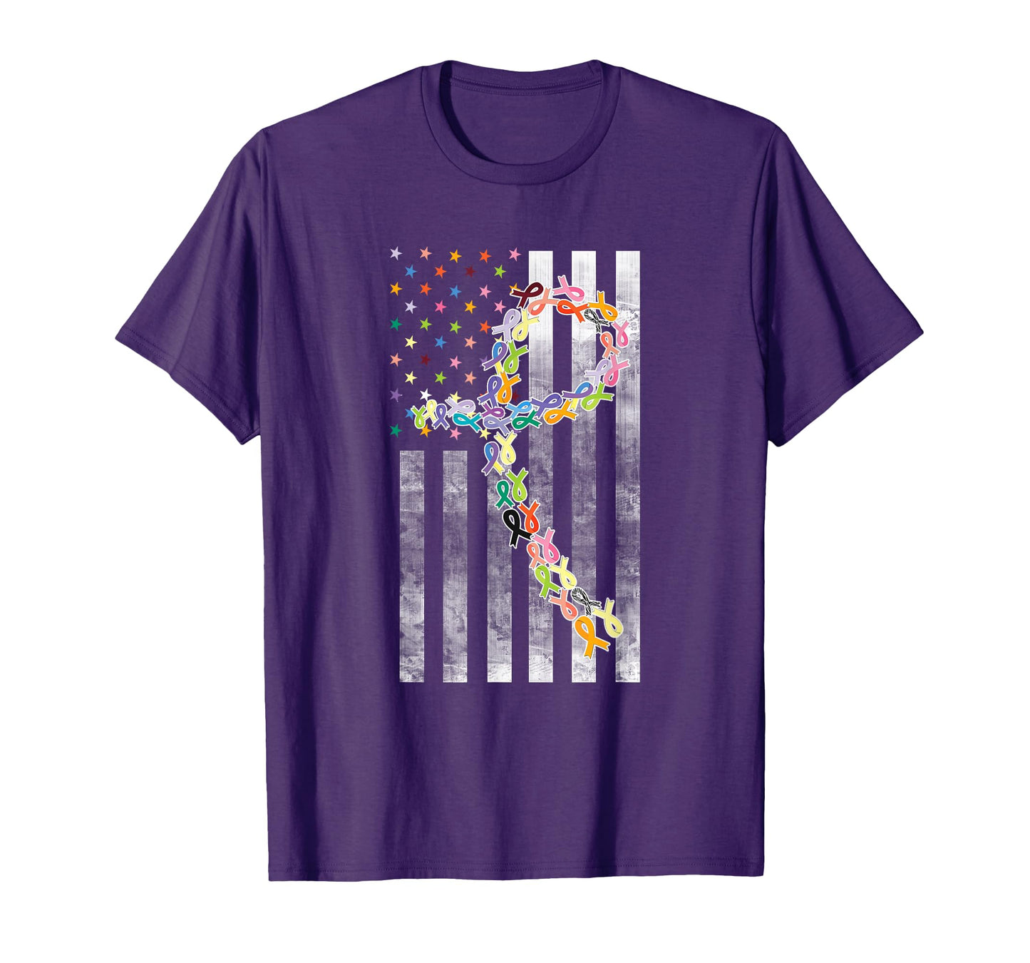 All Cancer Matters Awareness Day Ribbon Flag T-Shirt