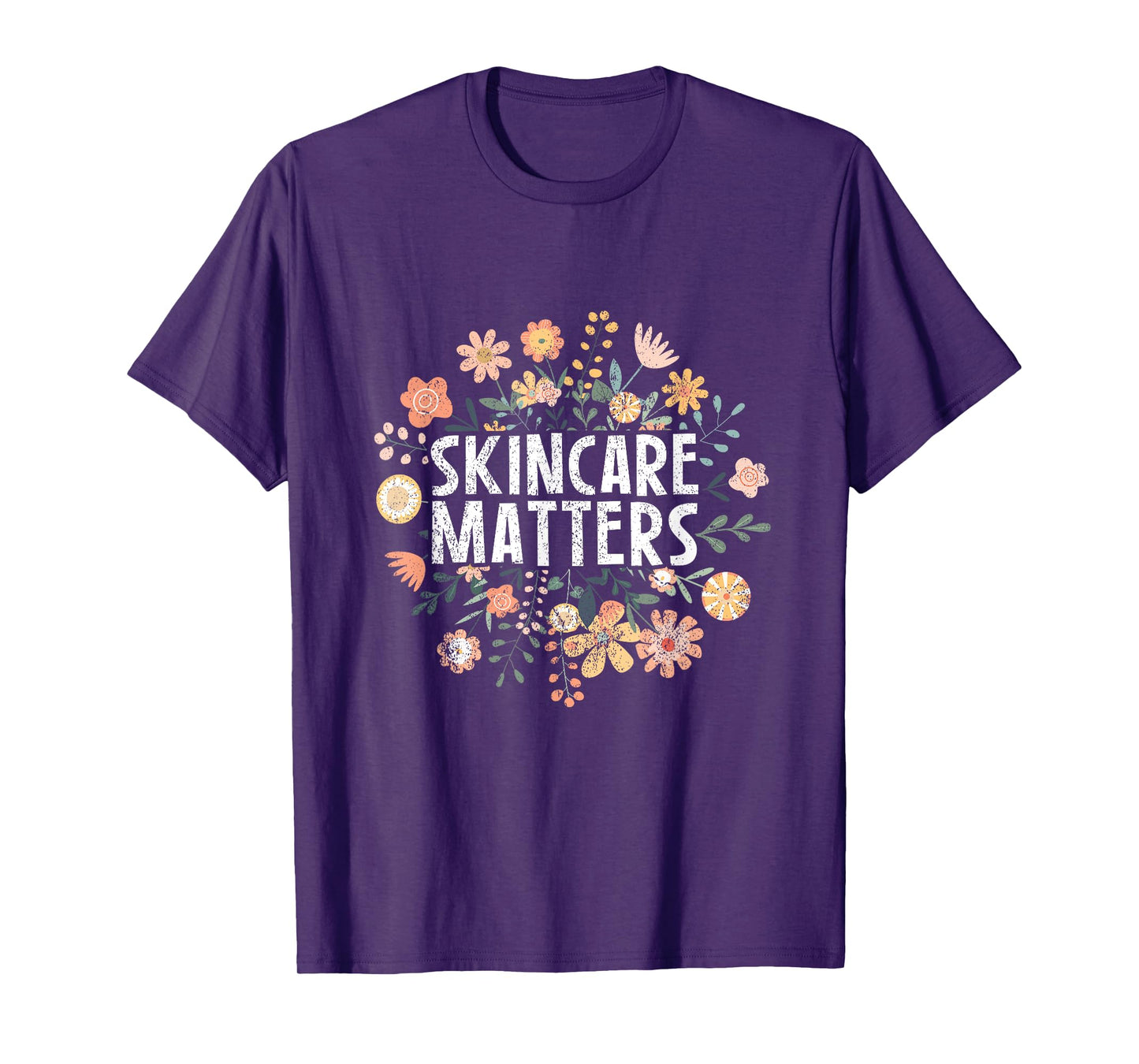 Vintage Skincare Matters Flowers Skin Esthetician Skincare T-Shirt