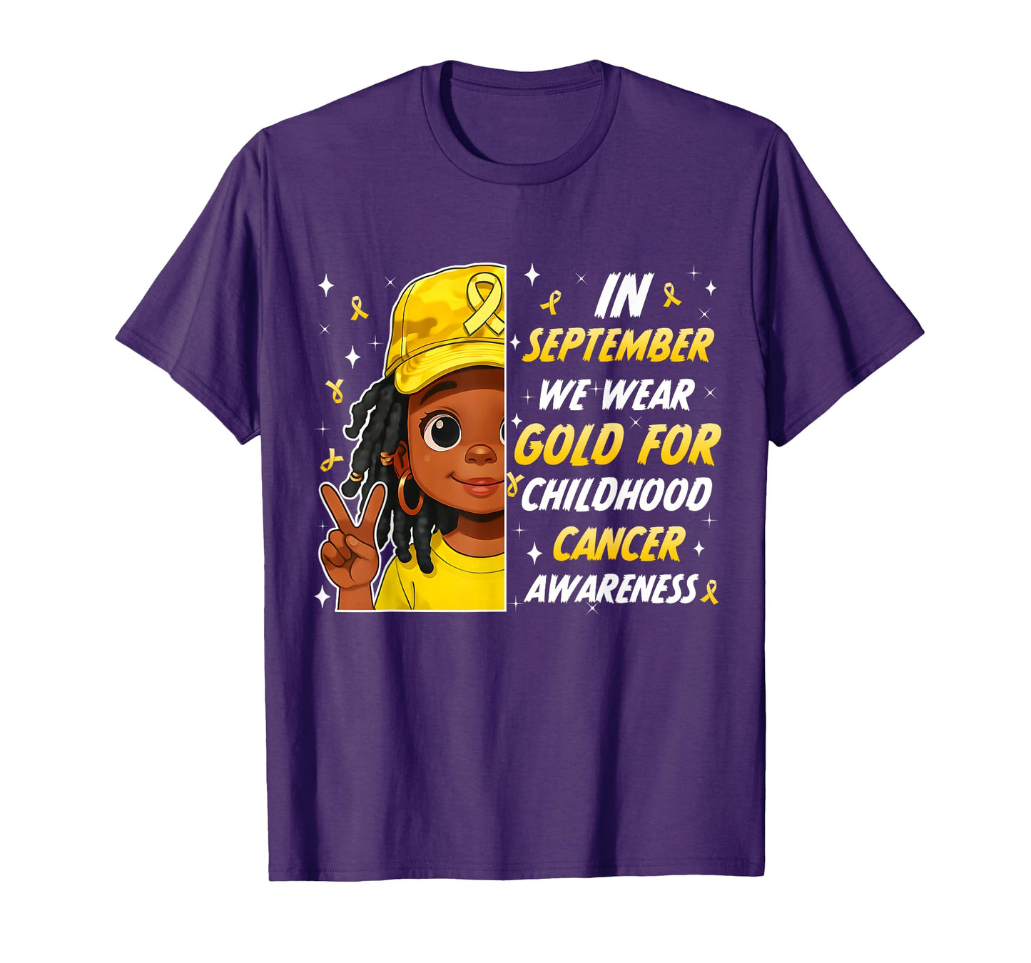 In September We Wear Gold For Childhood Cancer Awareness T-Shirt