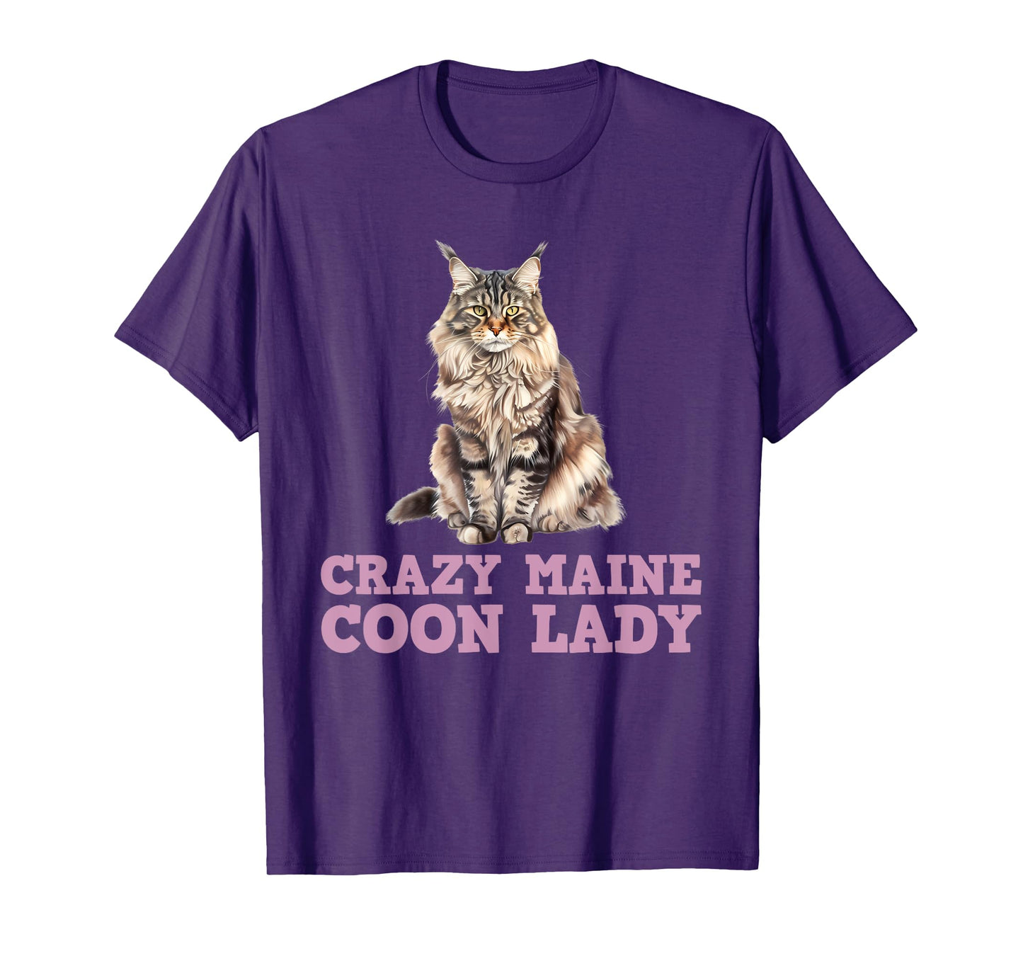 Maine Coon Mama CRAZY MAINE COON LADY Funny Women T-Shirt