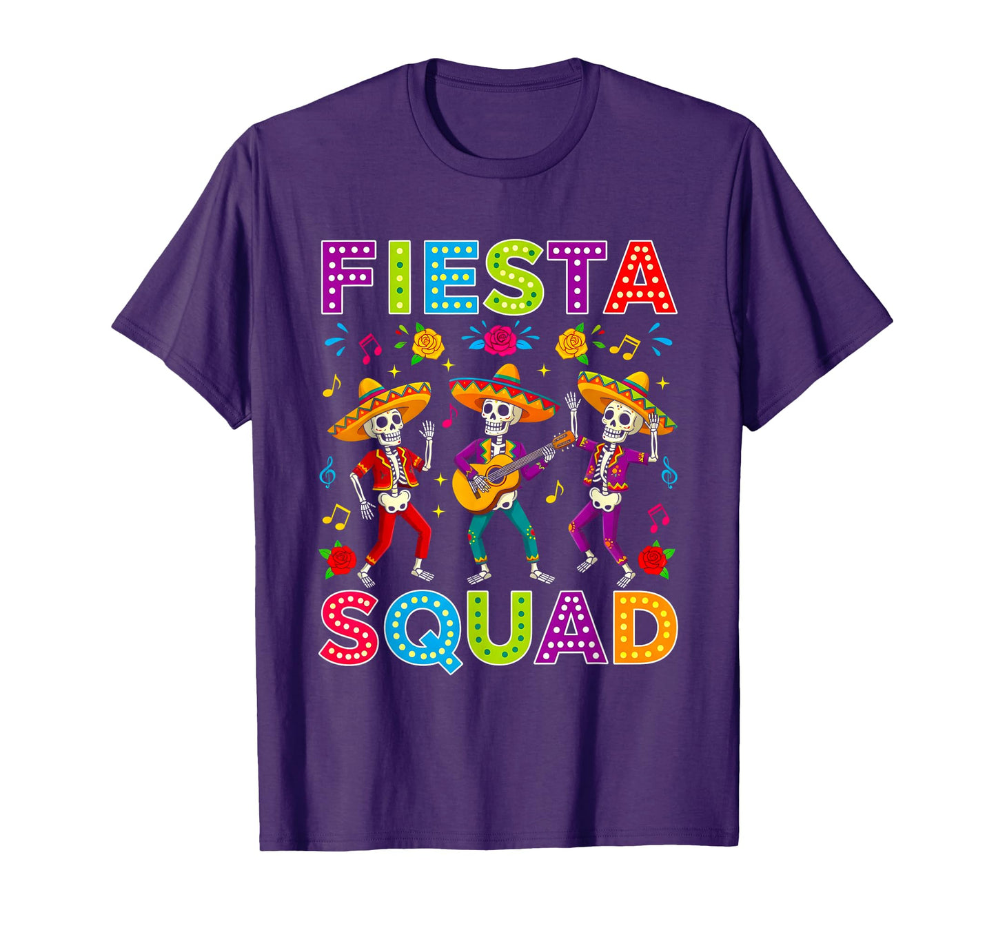 Fiesta Squad Cinco De Mayo Skeleton Funny Mexican Party T-Shirt