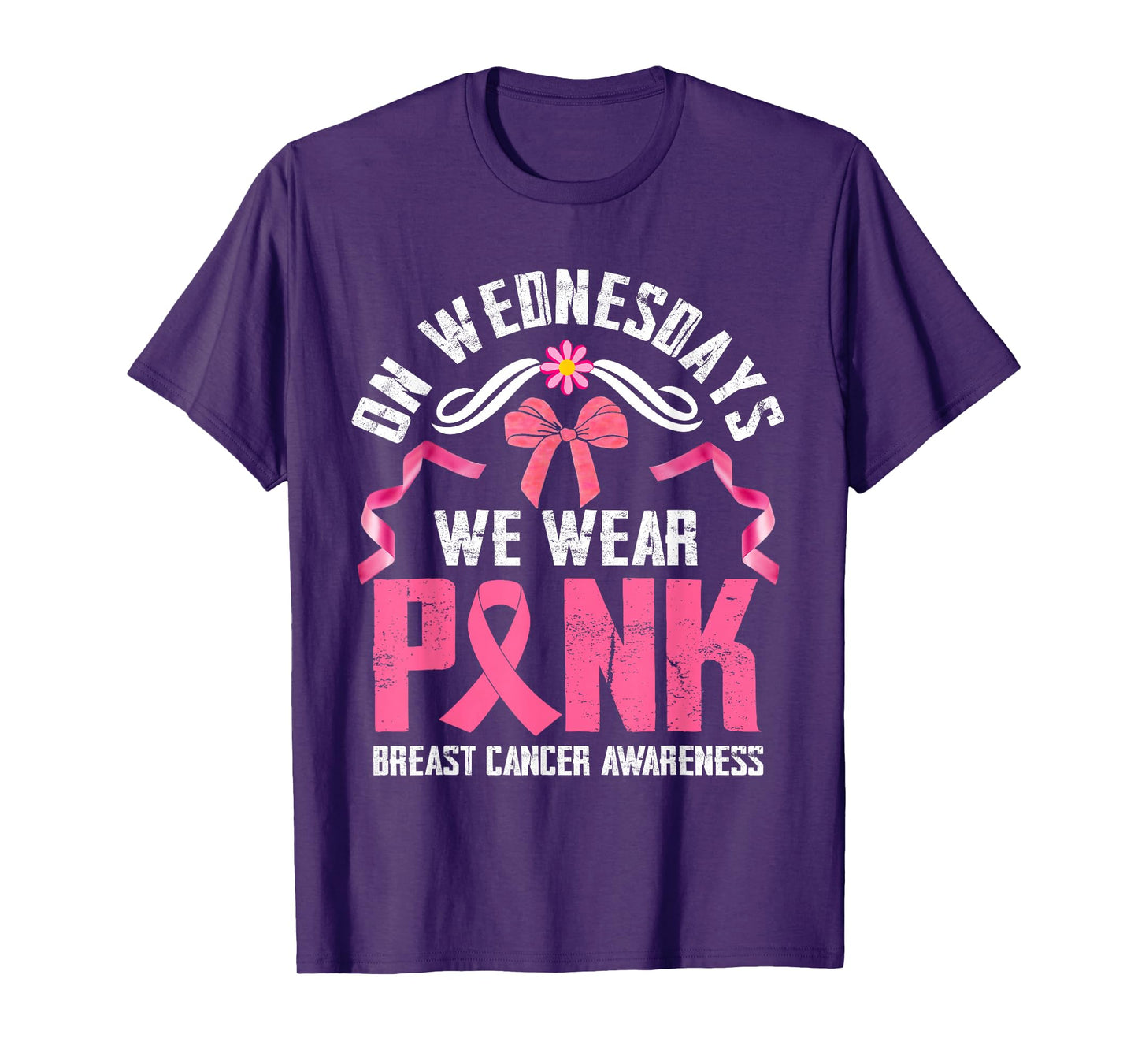 We Wear Pink - Pink Ribbon Breast Cancer Survivor Support T-Shirt