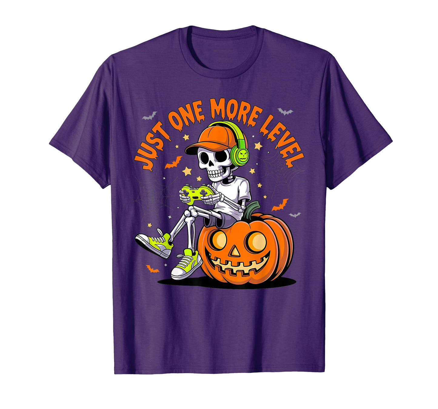 Funny Video Game Halloween Skeleton Gamer Costume Men Boys T-Shirt
