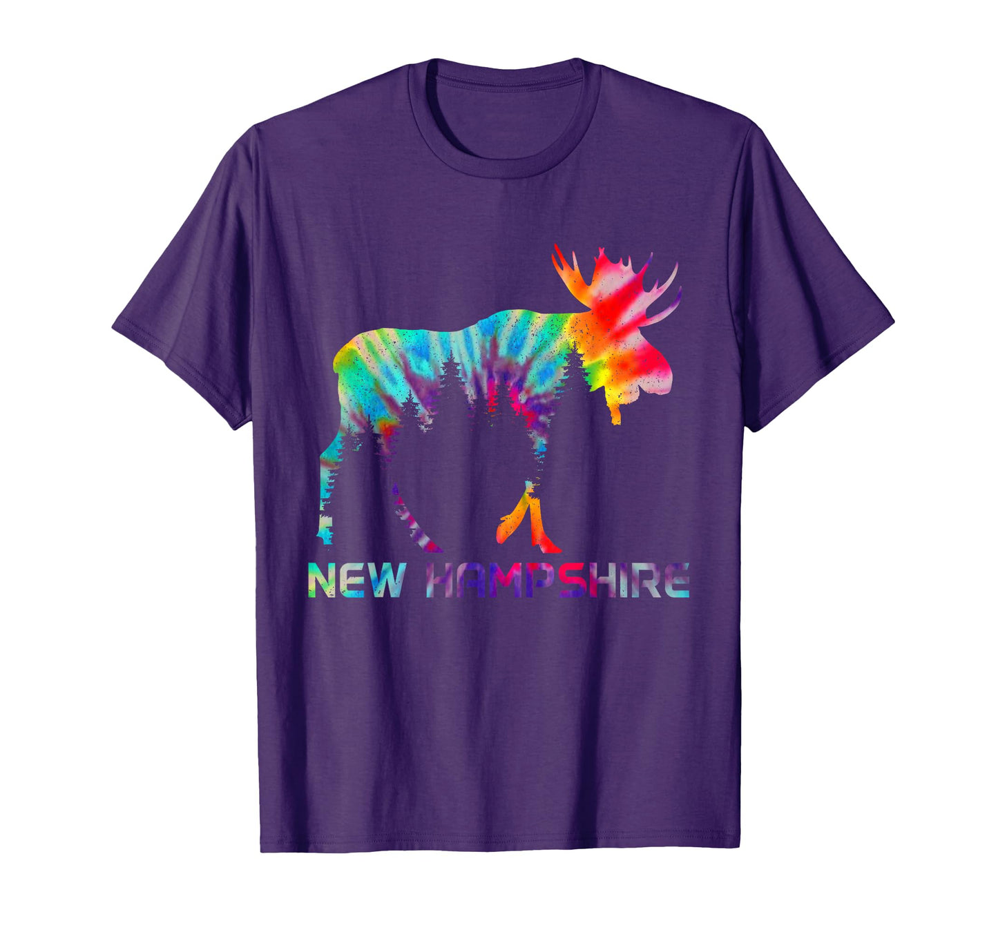 New Hampshire Vintage Tie Dye Souvenir Elk T-Shirt