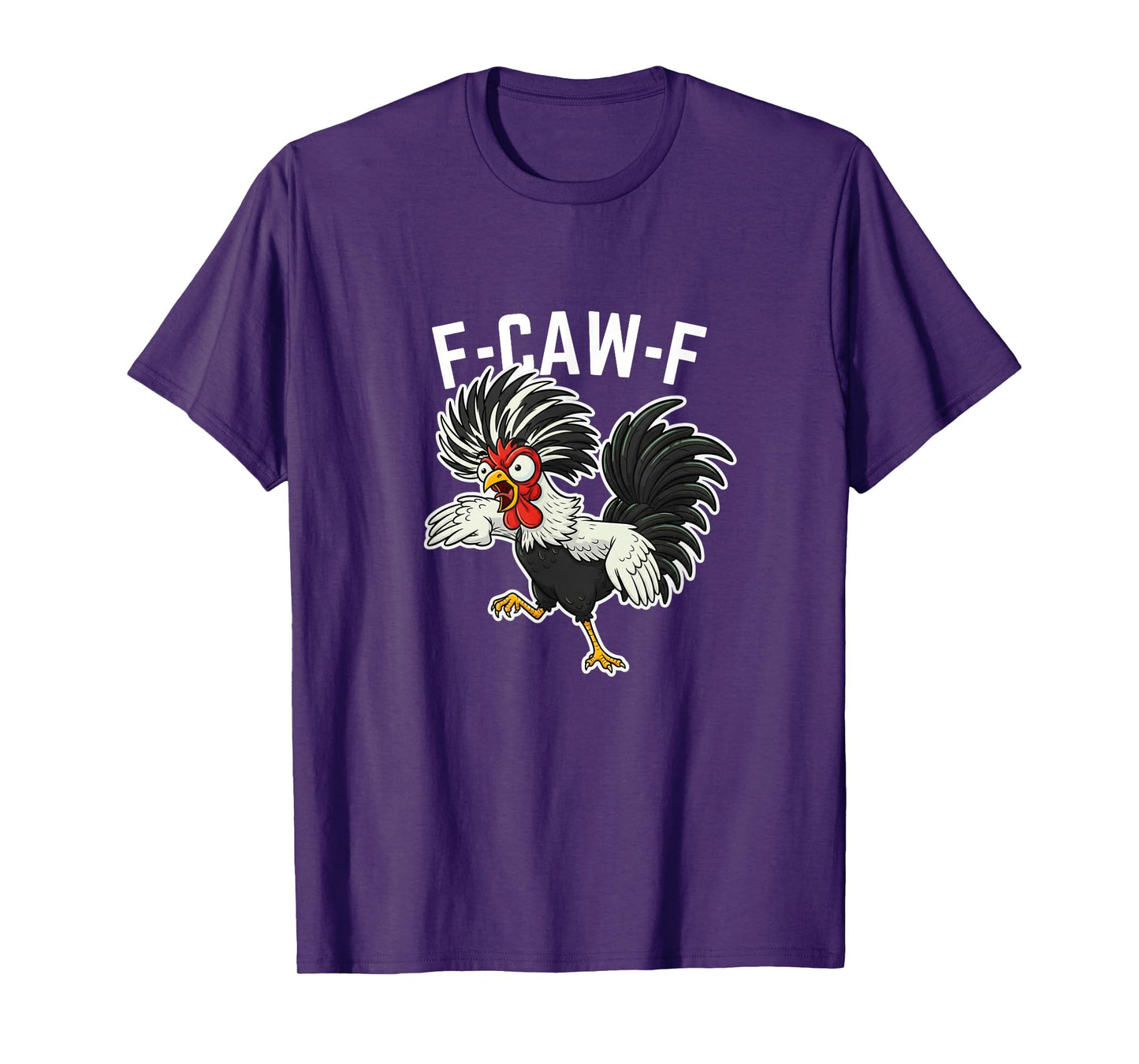Funny Chicken F-Caw-F Meme Black Crow Bird Adult Humor T-Shirt