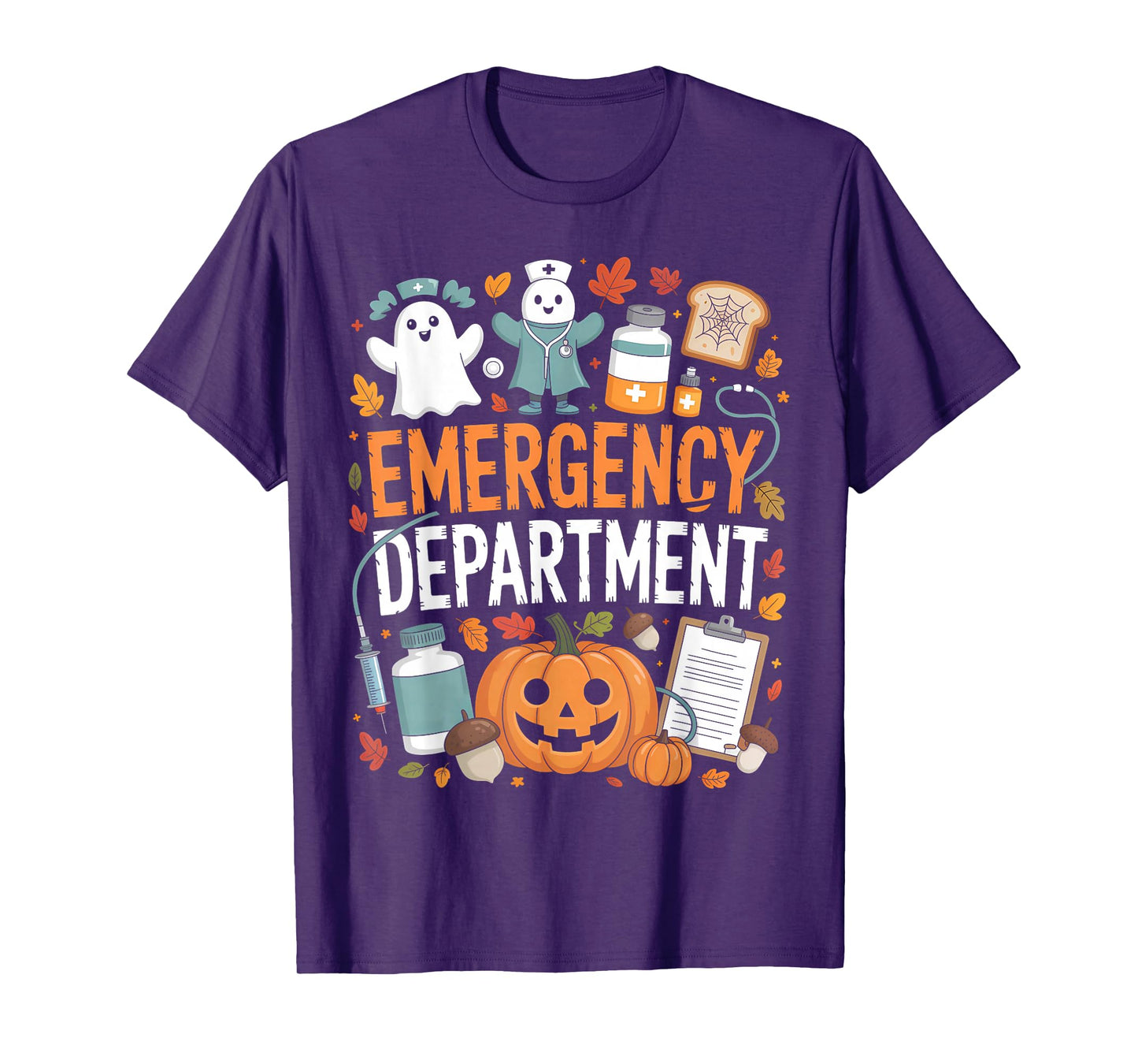 Emergency Department Funny ER Nurse Halloween Spooky Season T-Shirt