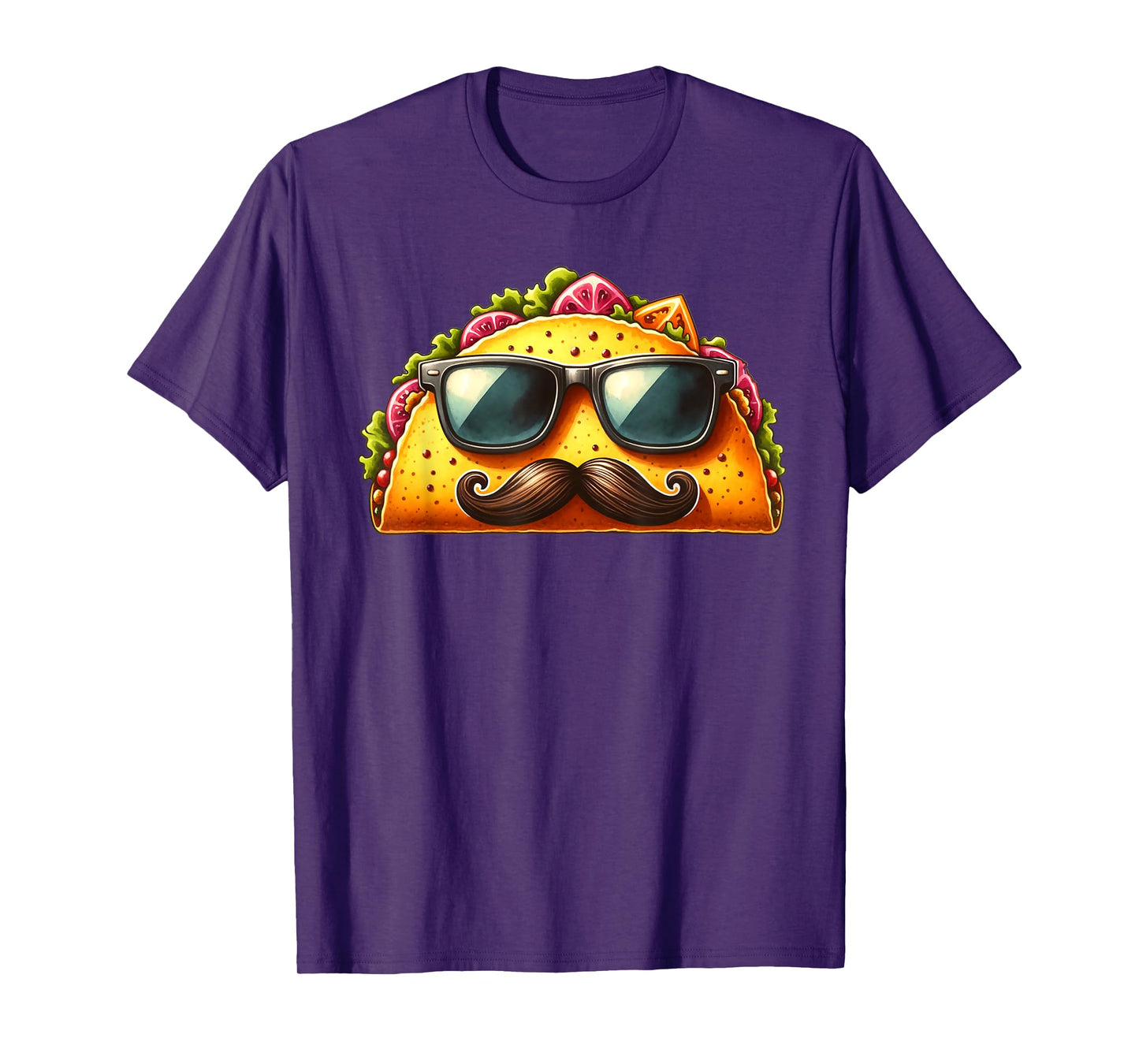 Funny Taco with Sunglasses and Mustache T-Shirt