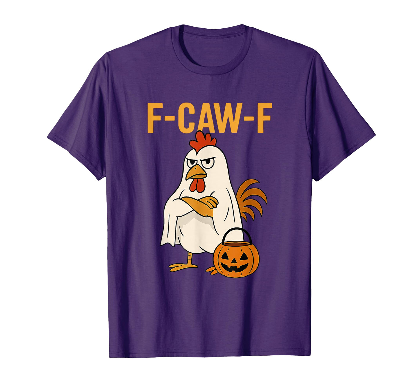 Funny F-Caw-F Chicken FCAWF Chicken Rooster Meme Halloween T-Shirt