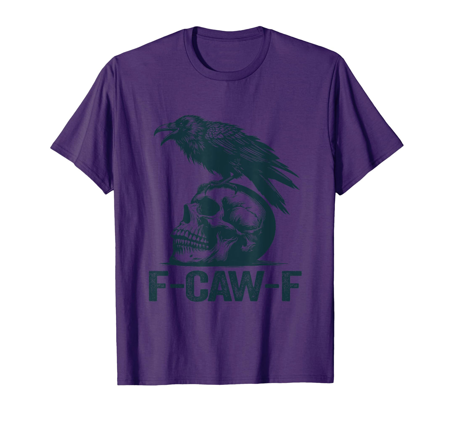 Black Crow F-Caw-F Retro Crow Lover Funny T-Shirt