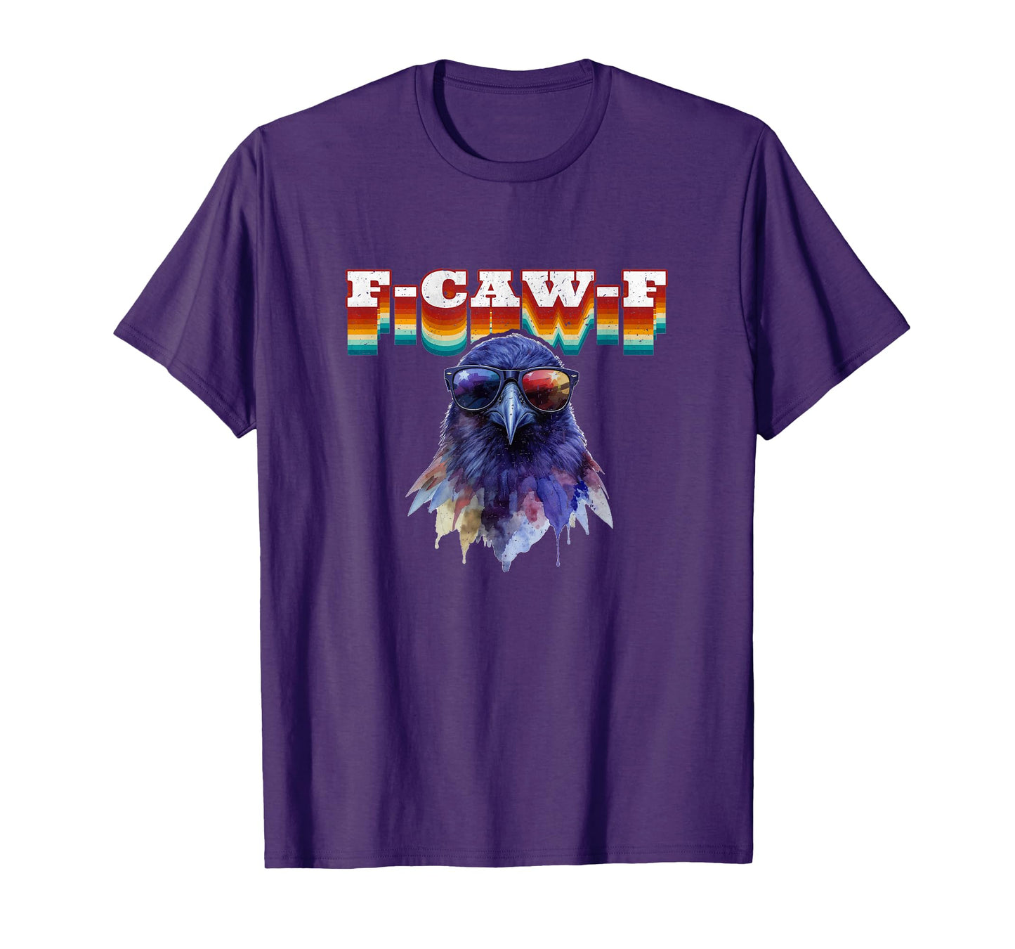 F-Caw-F Funny Retro Crow Raven Meme Men Women T-Shirt