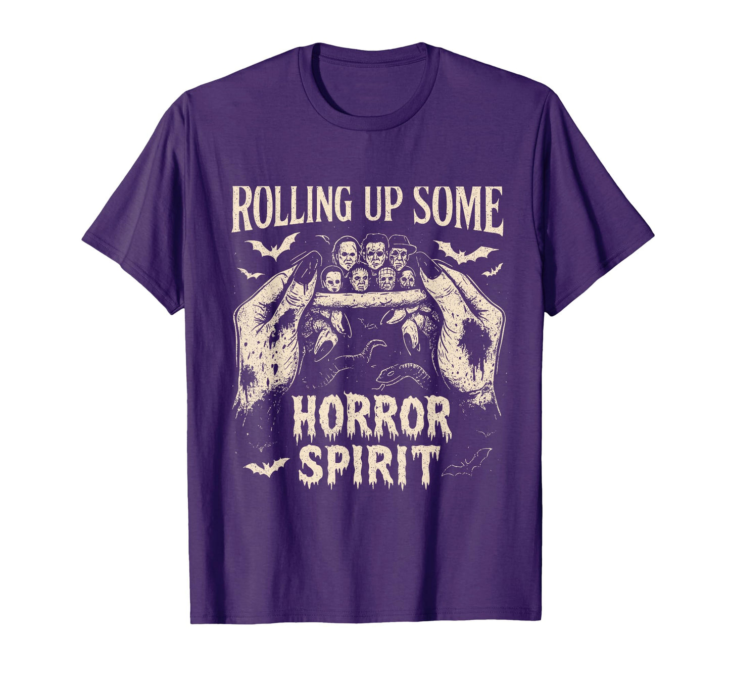 Retro Funny Rolling Up Some Horror Spirit Spooky Halloween T-Shirt