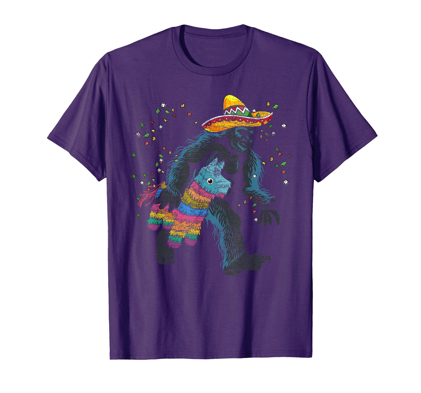 Bigfoot Mexican Pinata Sasquatch Fiesta Funny Cinco De Mayo T-Shirt